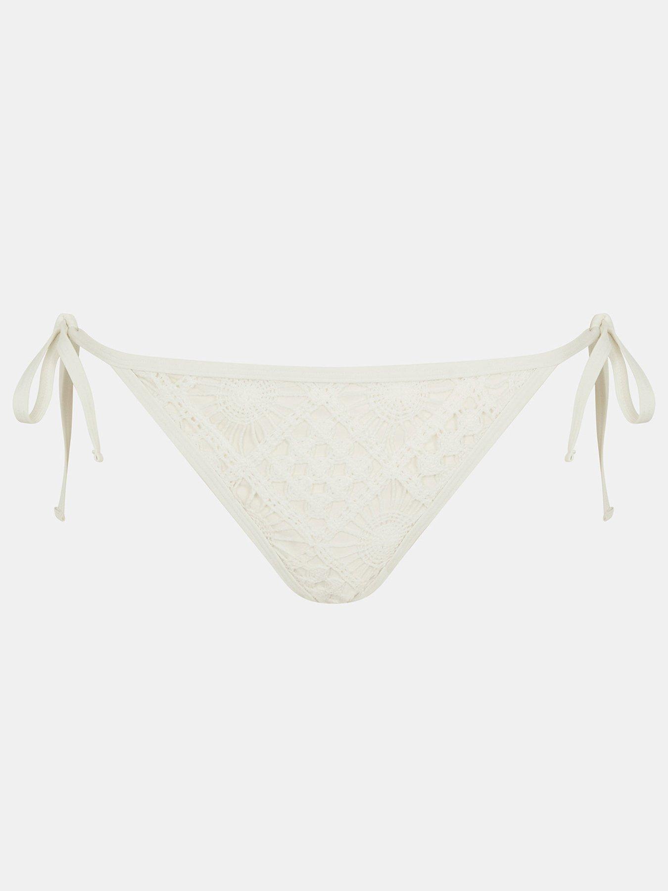  image of accessorize-crochet-side-tie-bikini-bottoms