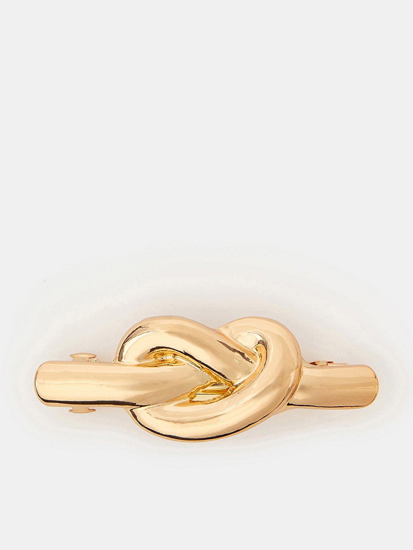 Image 1 of 3 of Accessorize Knot Barrette Hair Clip