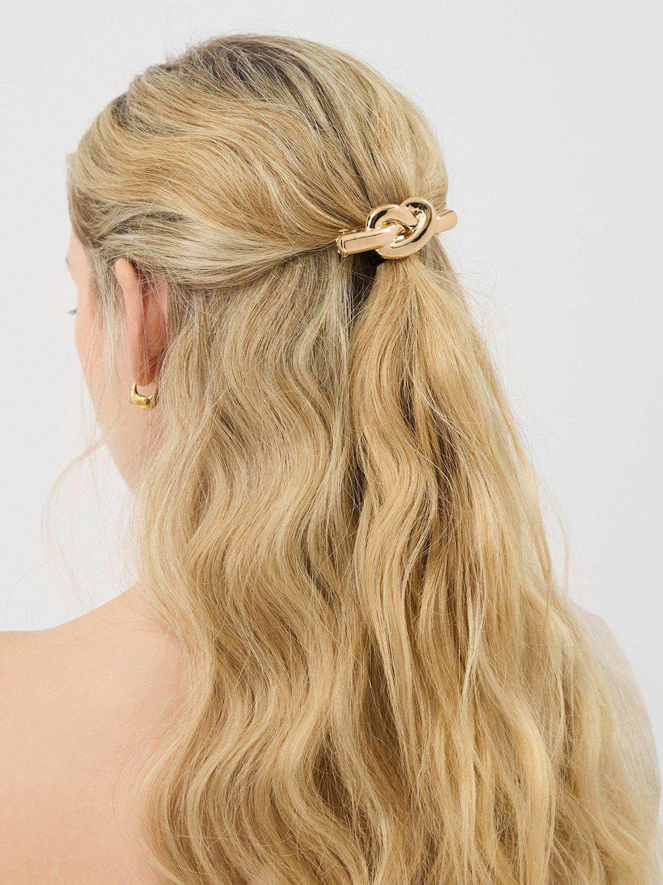 Image 2 of 3 of Accessorize Knot Barrette Hair Clip