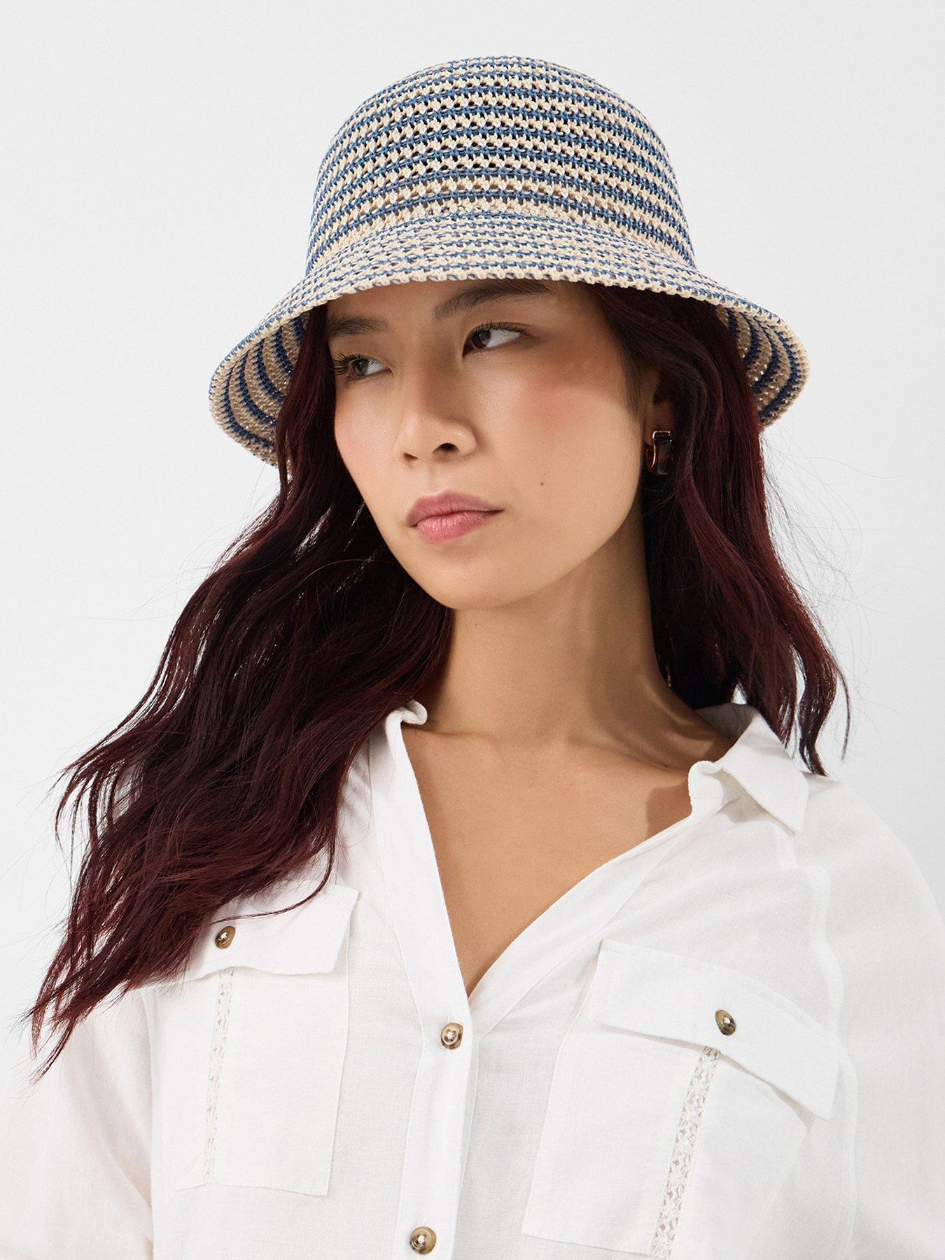 stillFront image of accessorize-woven-stripe-bucket-hat