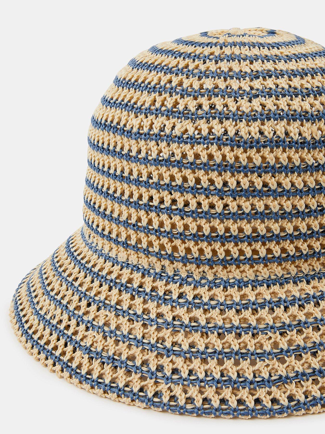  image of accessorize-woven-stripe-bucket-hat