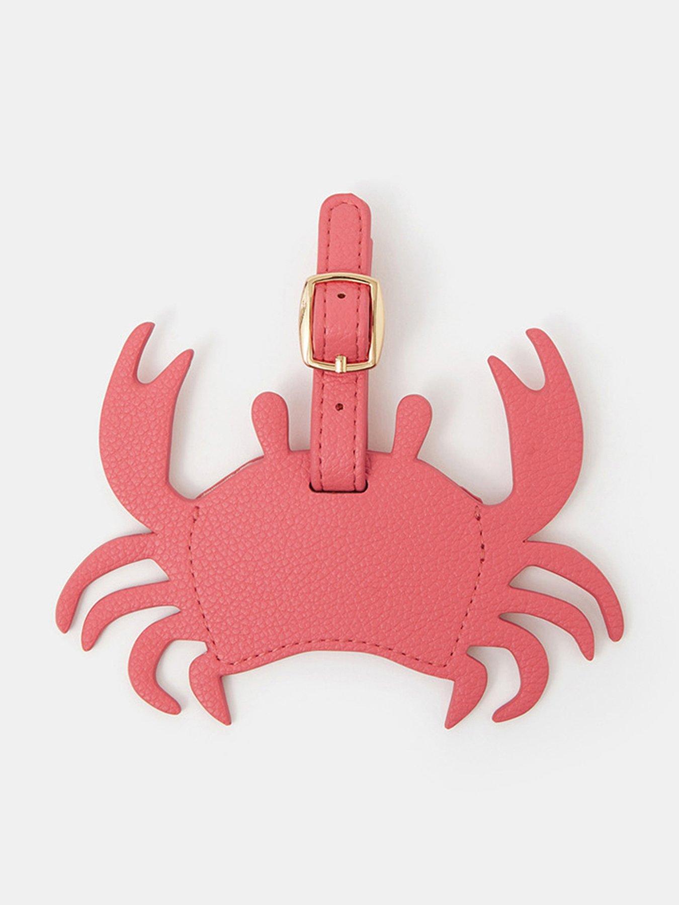 front image of accessorize-crab-luggage-tag