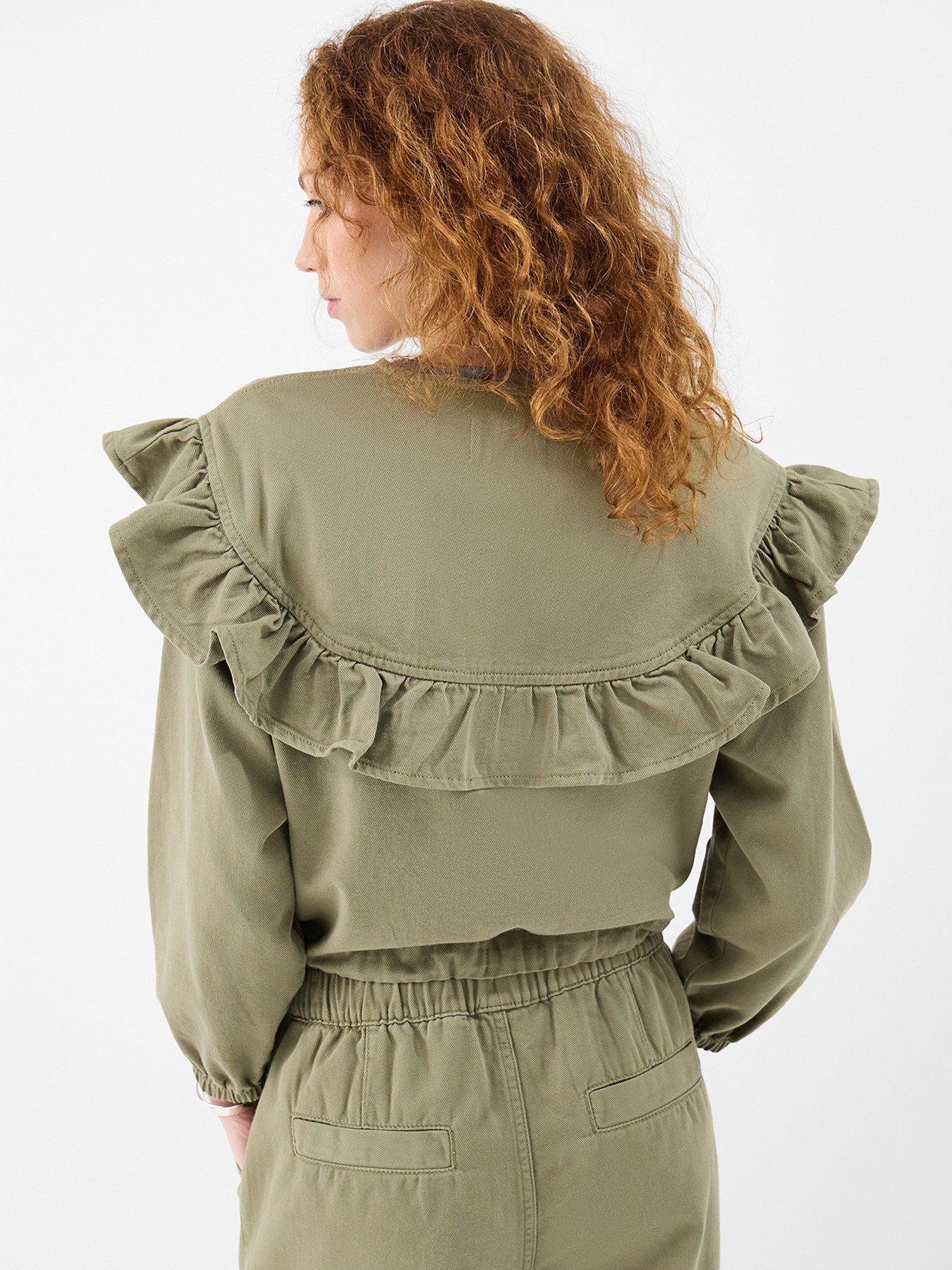  image of accessorize-ruffle-denim-jacket