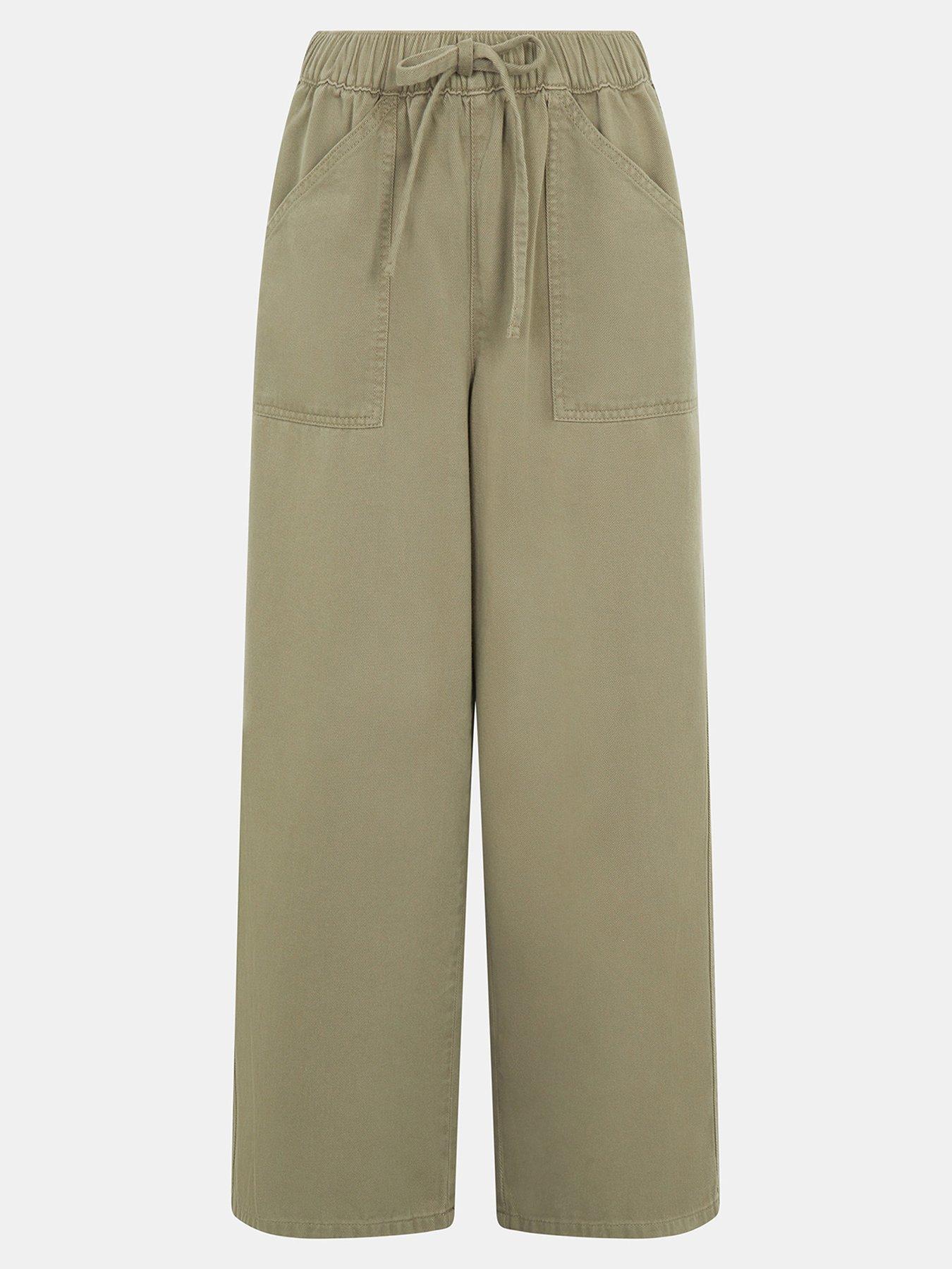  image of accessorize-wide-leg-denim-trousers