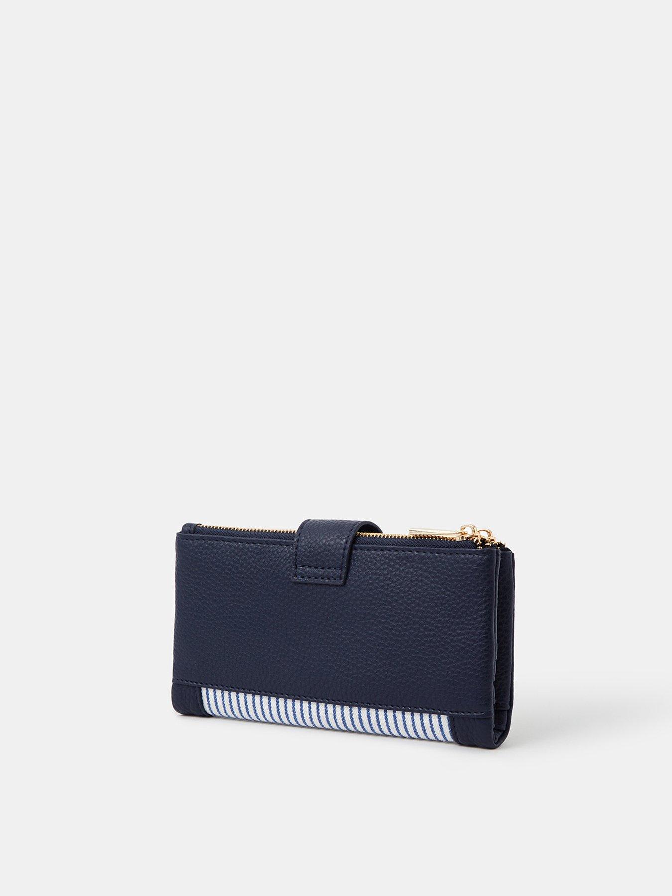  image of accessorize-stripe-buckle-purse