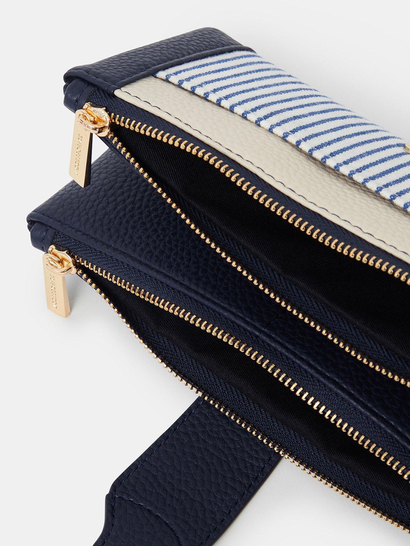  image of accessorize-stripe-buckle-purse