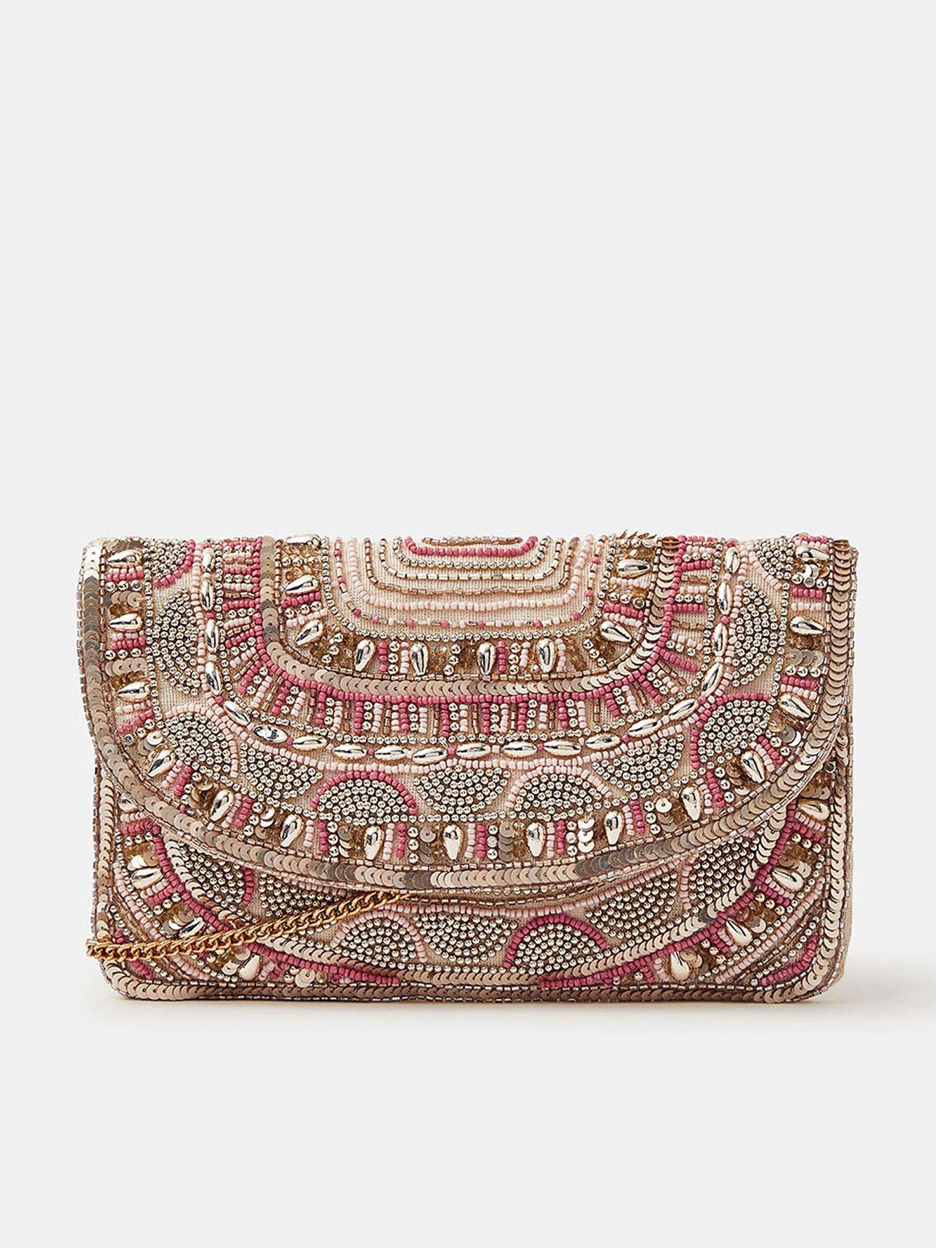 Accessorize Bead Embellished Clutch Bag