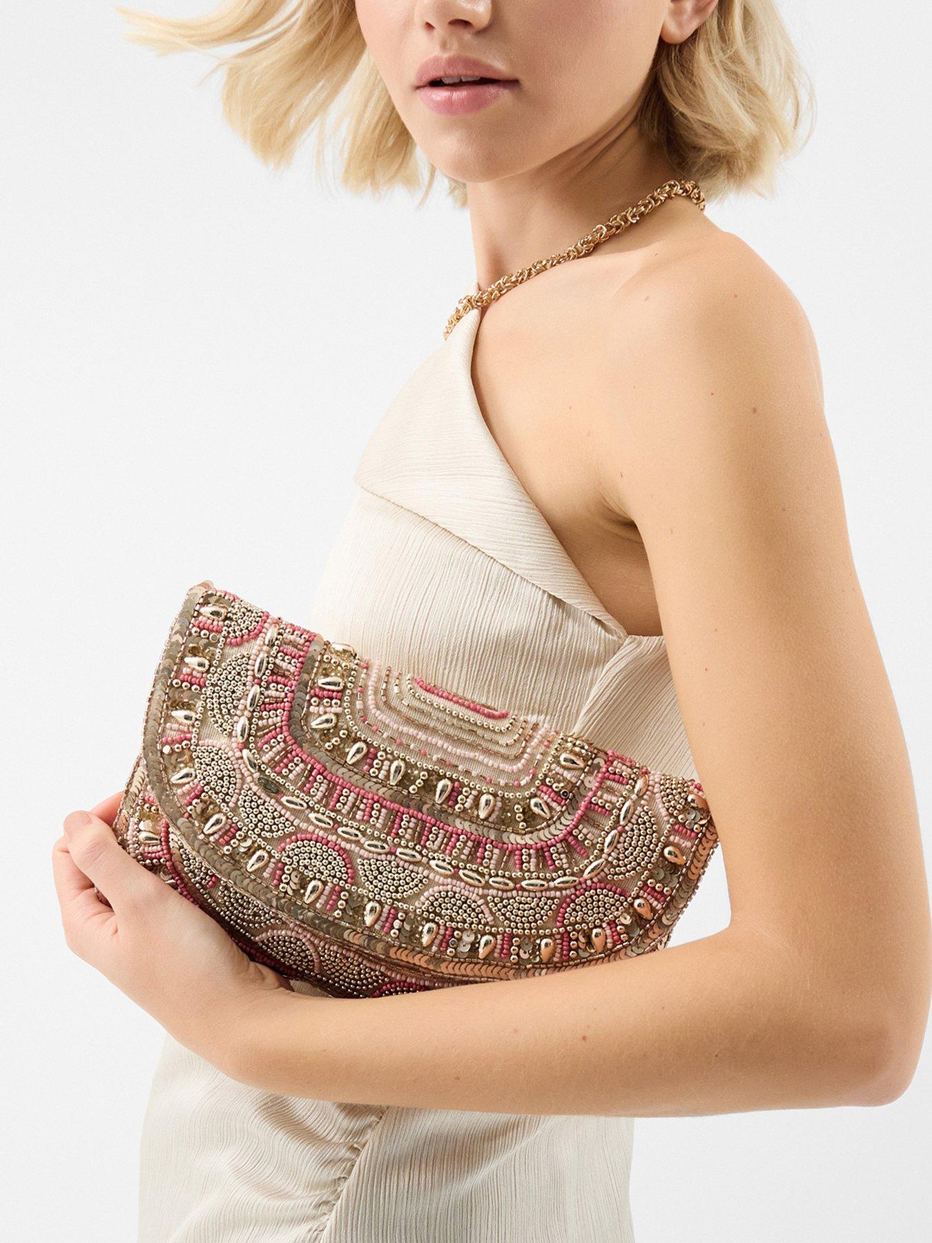 stillFront image of accessorize-bead-embellished-clutch-bag