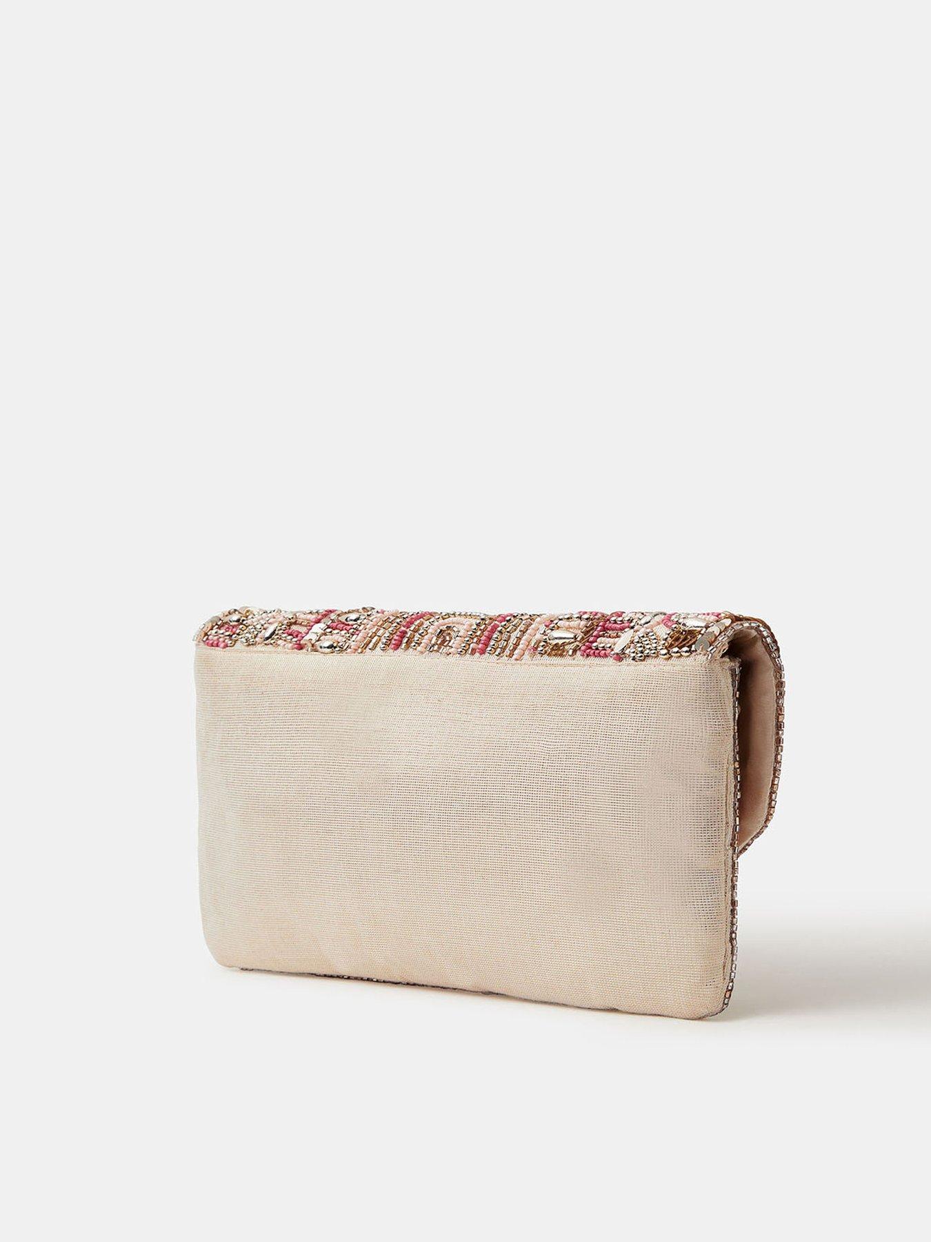  image of accessorize-bead-embellished-clutch-bag