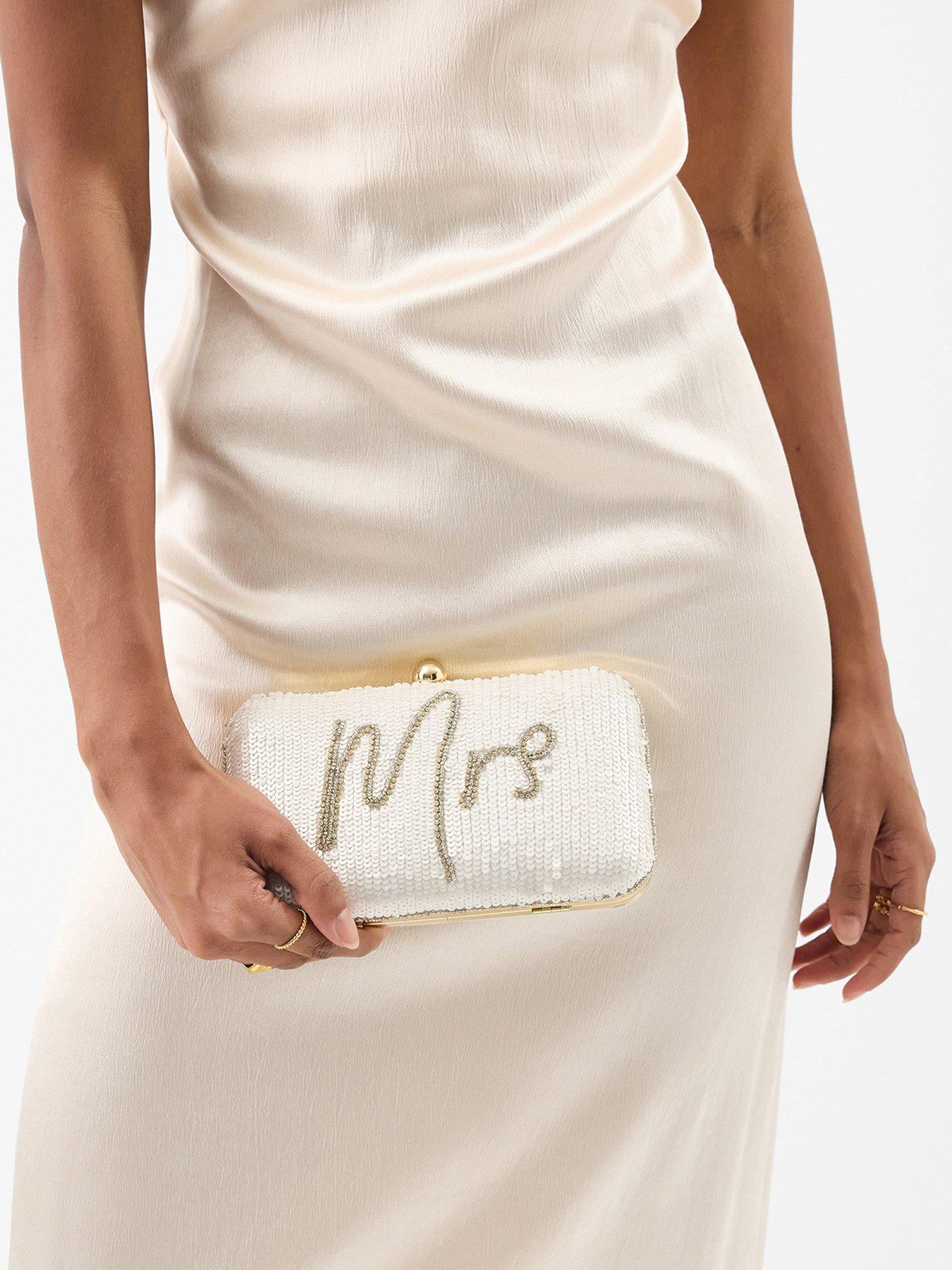 stillFront image of accessorize-bridal-sequin-clutch-bag