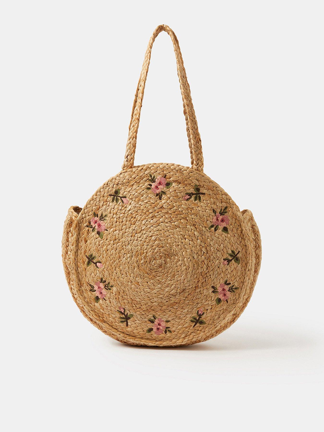 accessorize-floral-embroidered-round-beach-bag