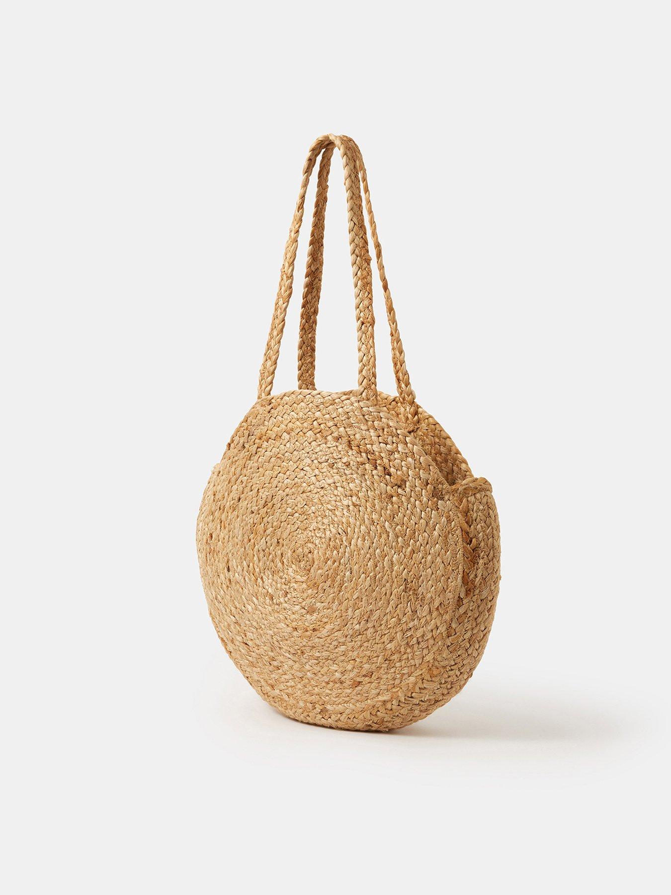 Image 3 of 4 of Accessorize Floral Embroidered Round Beach Bag