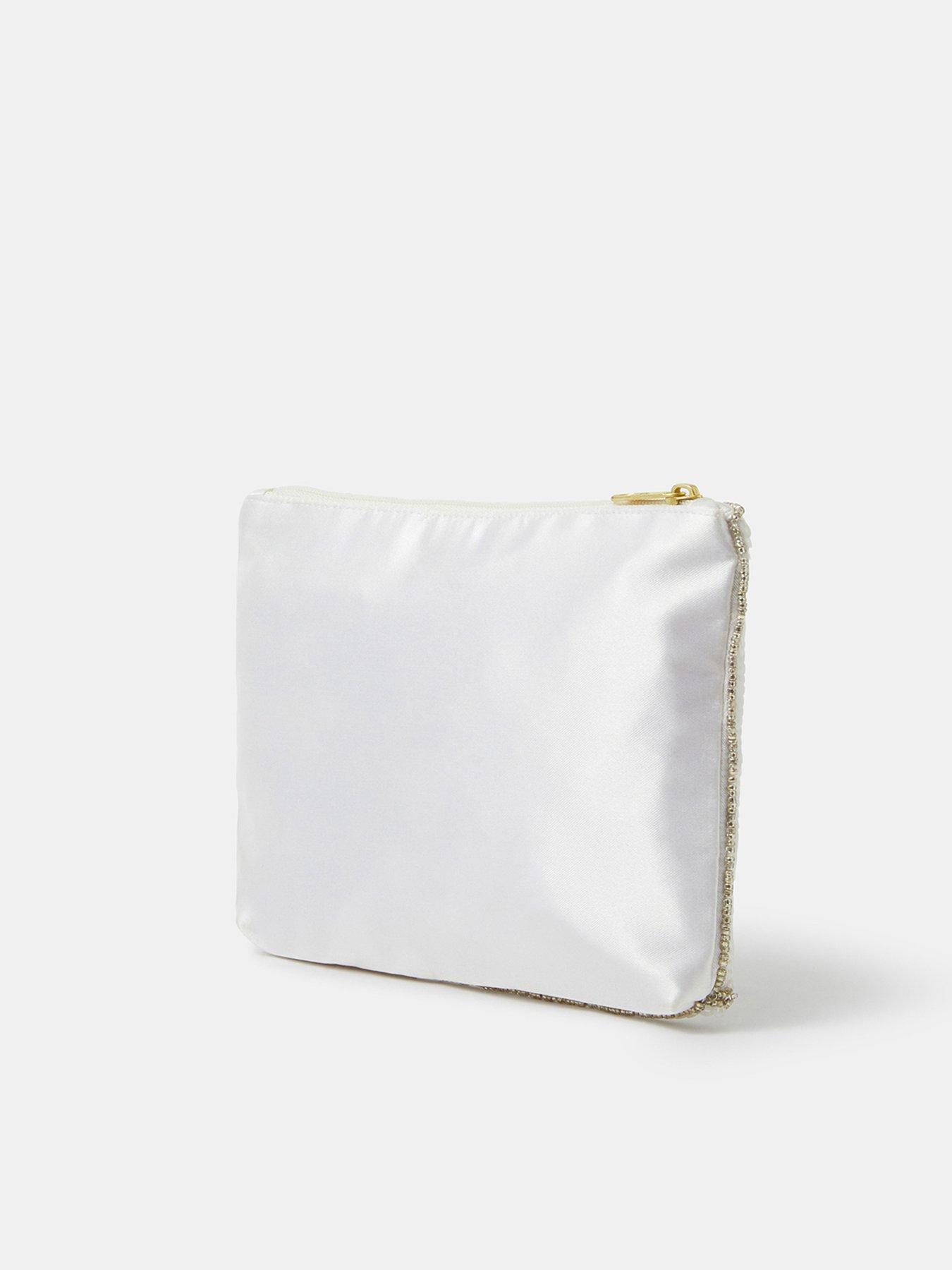 Image 2 of 4 of Accessorize Mrs Sequin Bridal Pouch