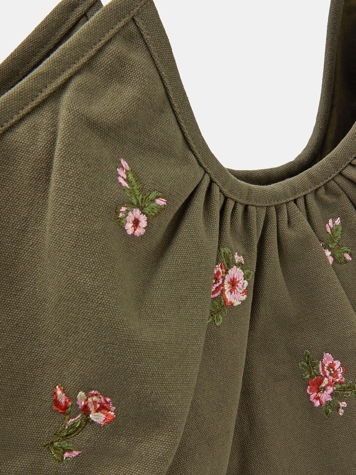  image of accessorize-oversized-floral-embroidered-shoulder-bag