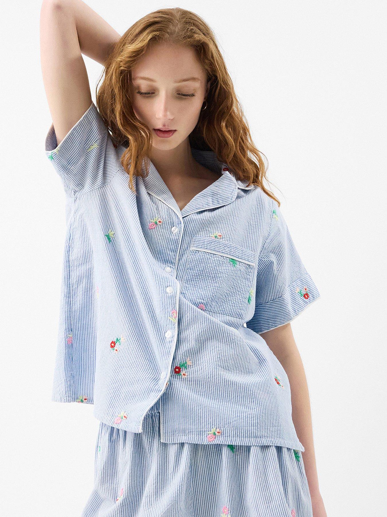 Accessorize Floral Stripe Short Pyjamas Set