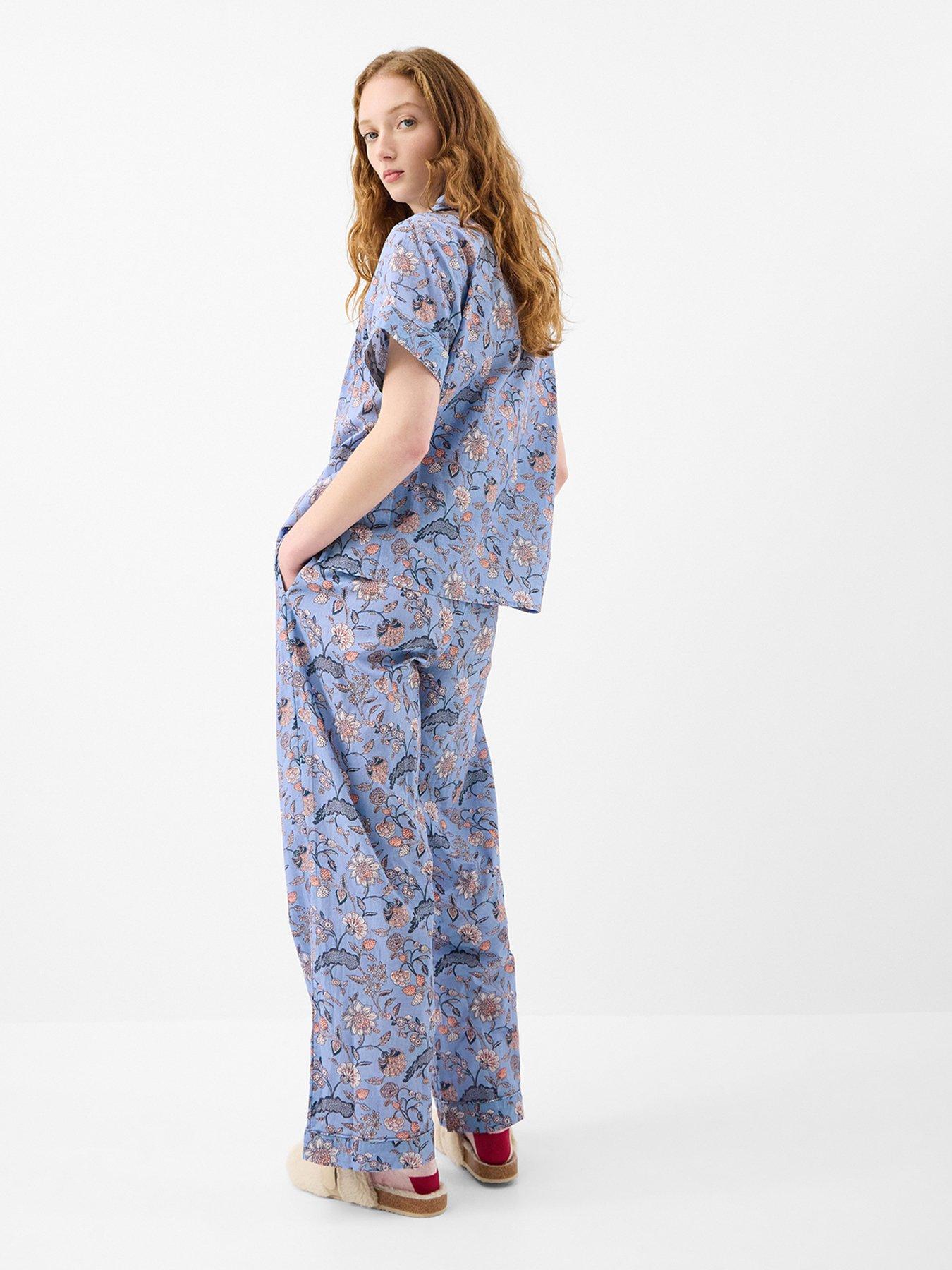 stillFront image of accessorize-floral-print-long-pyjamas-set