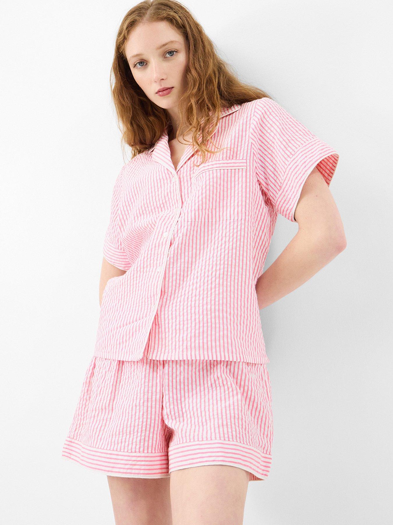 Accessorize Stripe Seersucker Short Pyjamas Set