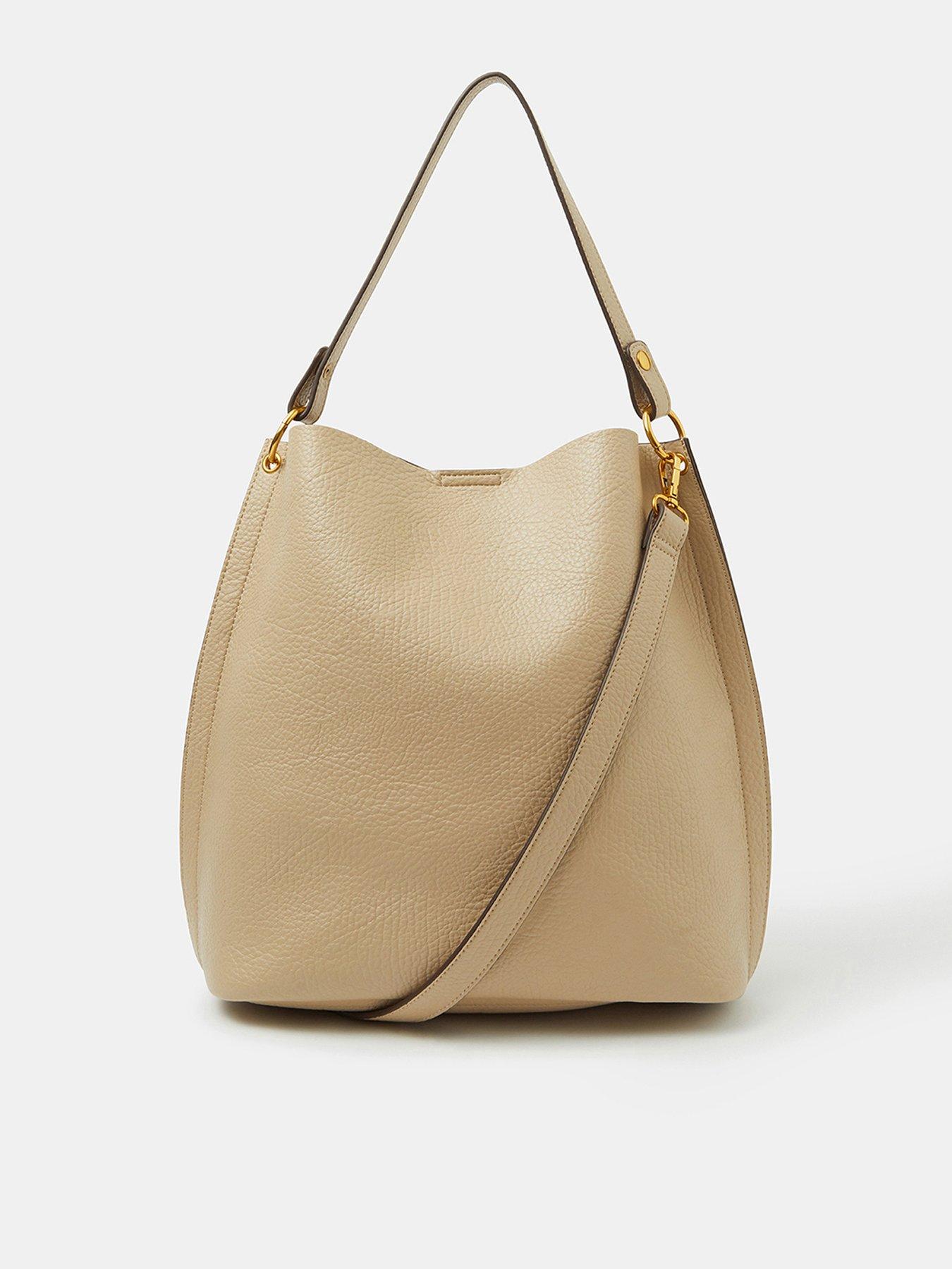 Image 1 of 5 of Accessorize Faux Leather Bucket Bag