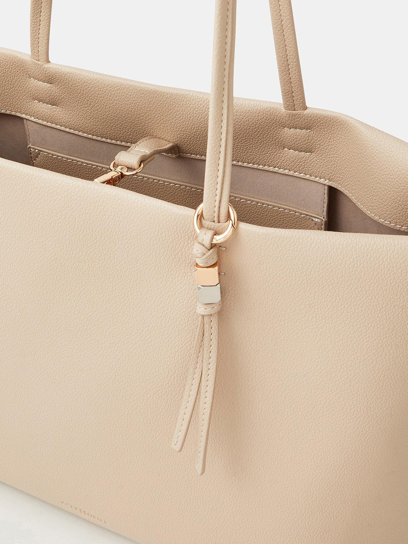  image of accessorize-charm-faux-leather-tote-bag
