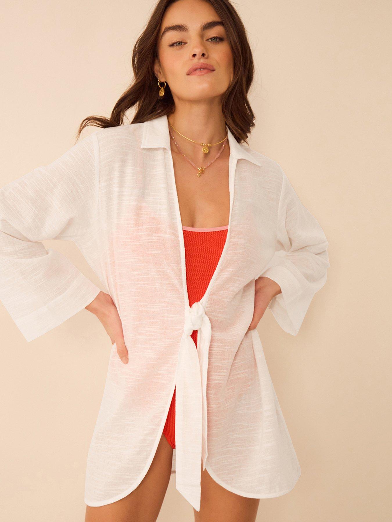 front image of accessorize-tie-front-cotton-beach-shirt