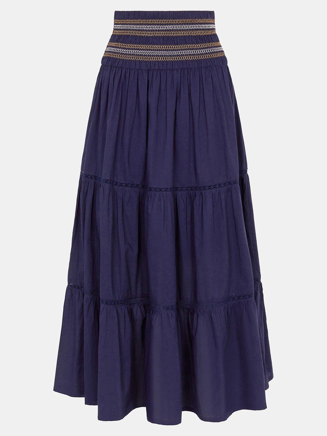 Image 5 of 5 of Accessorize Smocked Tiered Maxi Skirt
