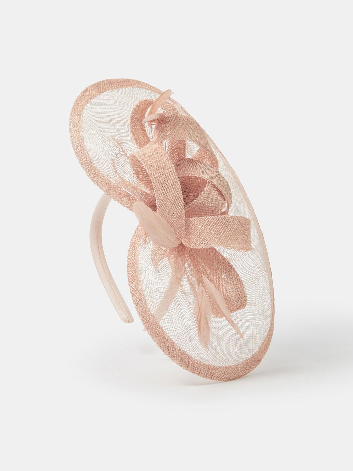  image of accessorize-bow-feather-disc-fascinator