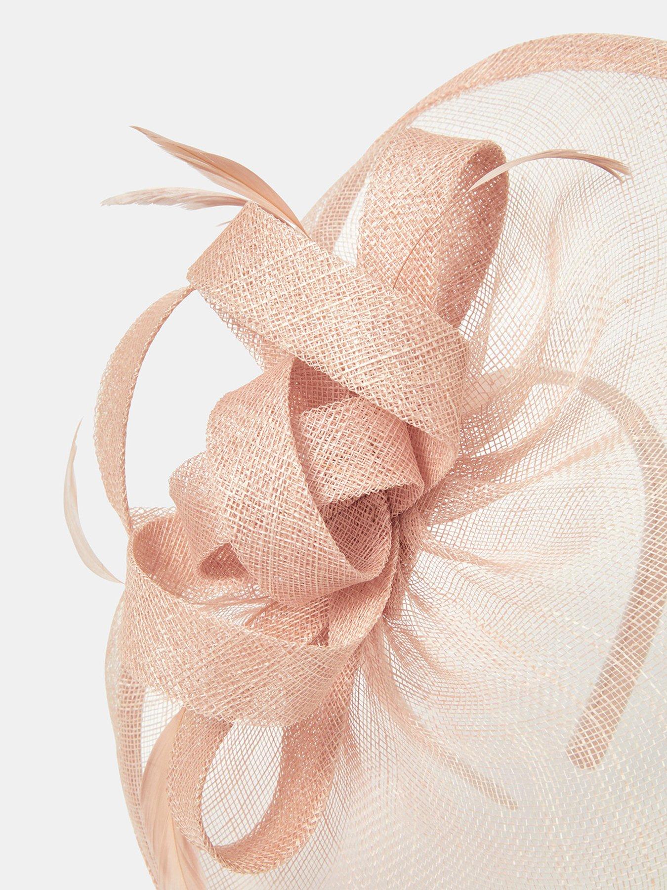  image of accessorize-bow-feather-disc-fascinator