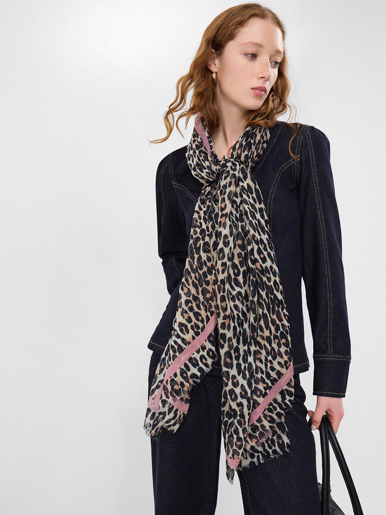 stillFront image of accessorize-lightweight-leopard-print-scarf