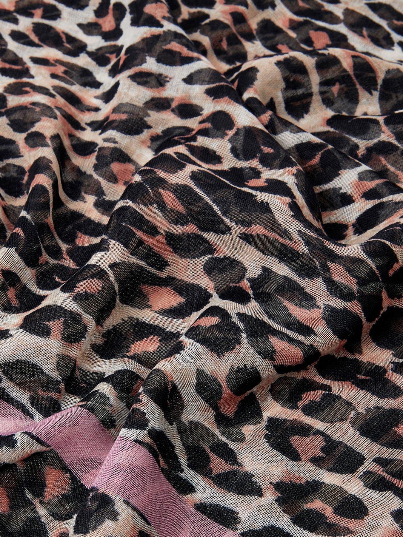  image of accessorize-lightweight-leopard-print-scarf