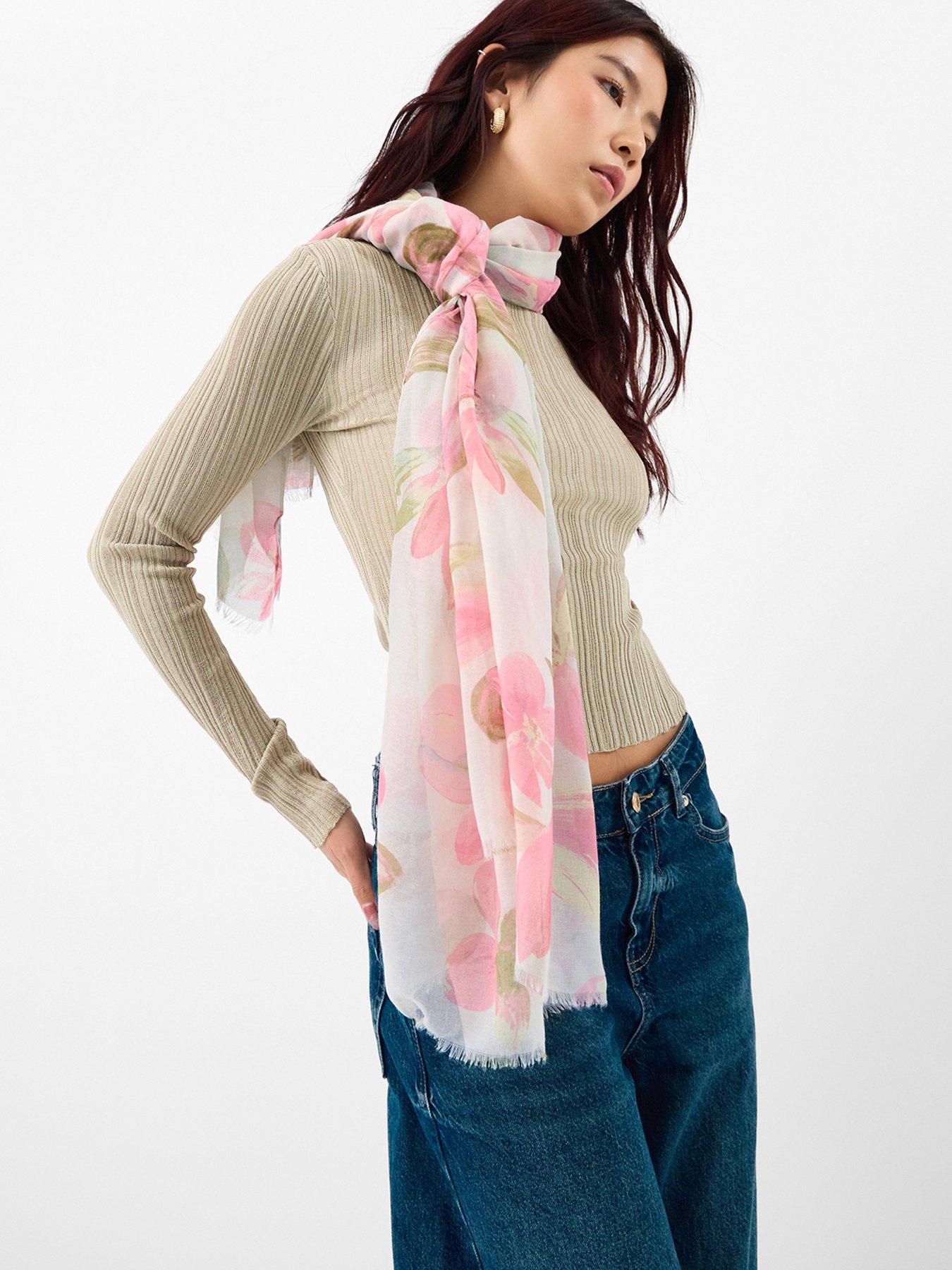 Image 2 of 3 of Accessorize Lightweight Floral Print Scarf