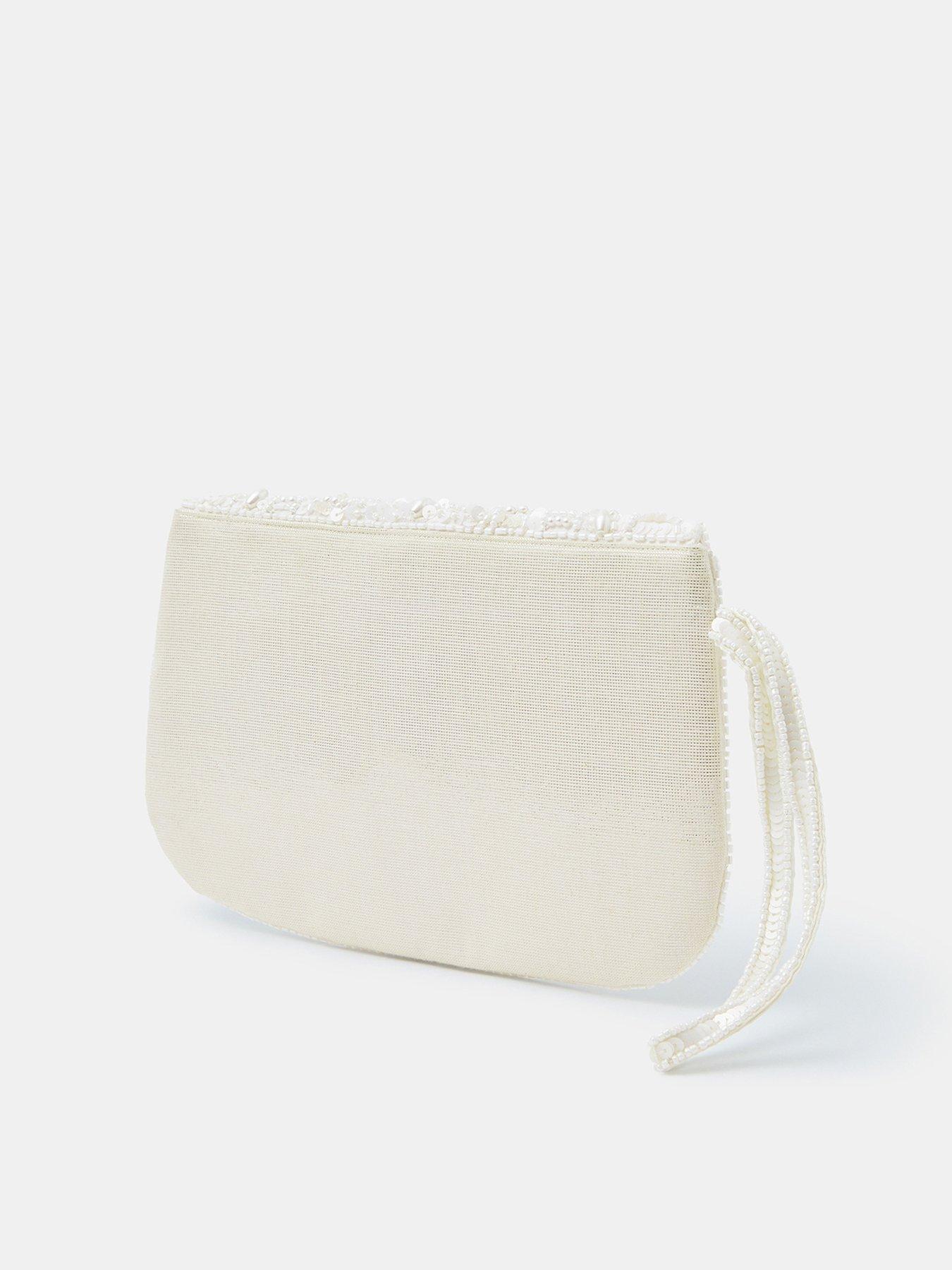 Image 2 of 3 of Accessorize Pearl Beaded Clutch Bag