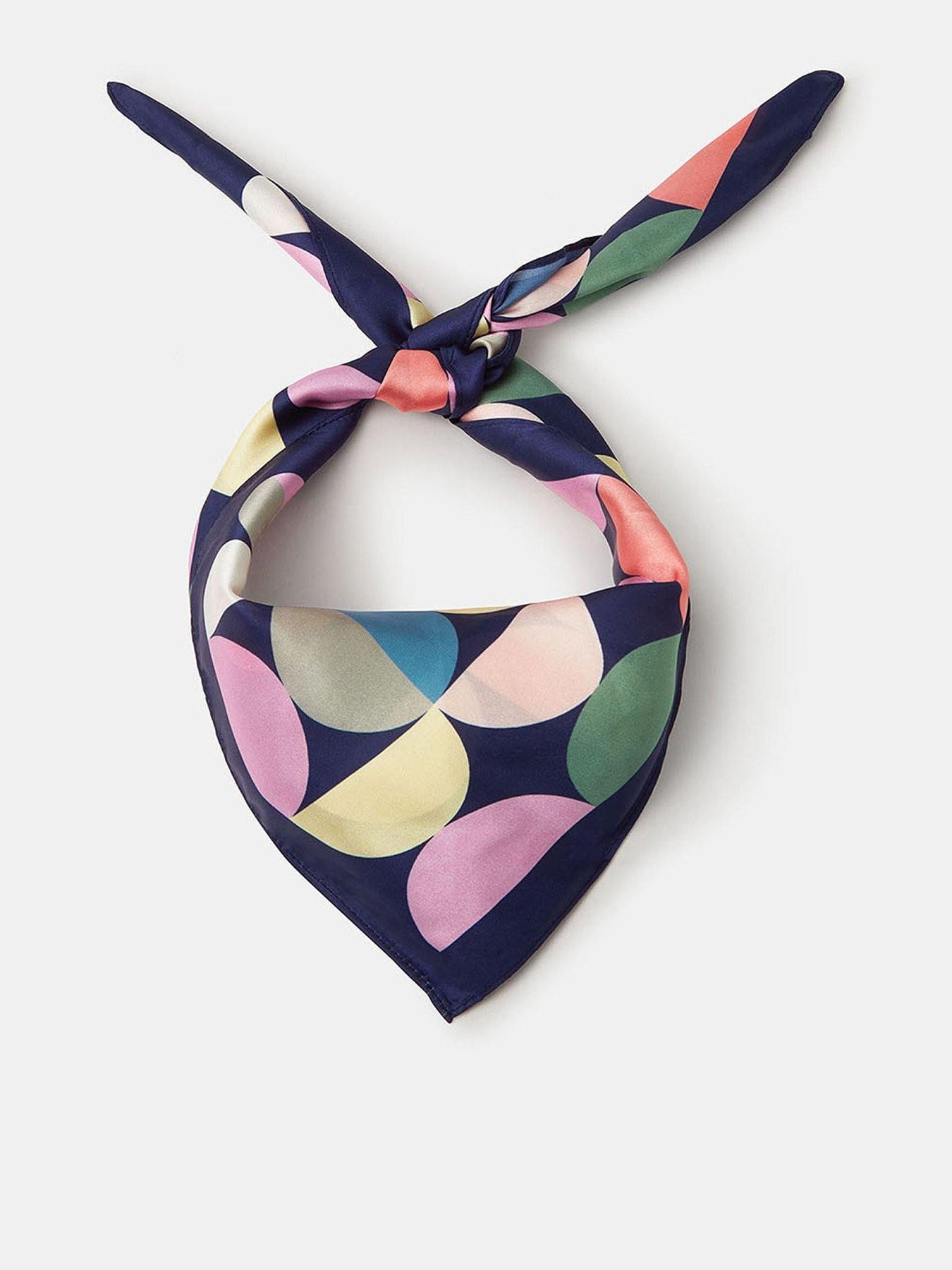 Accessorize Retro Spot Square Satin Scarf
