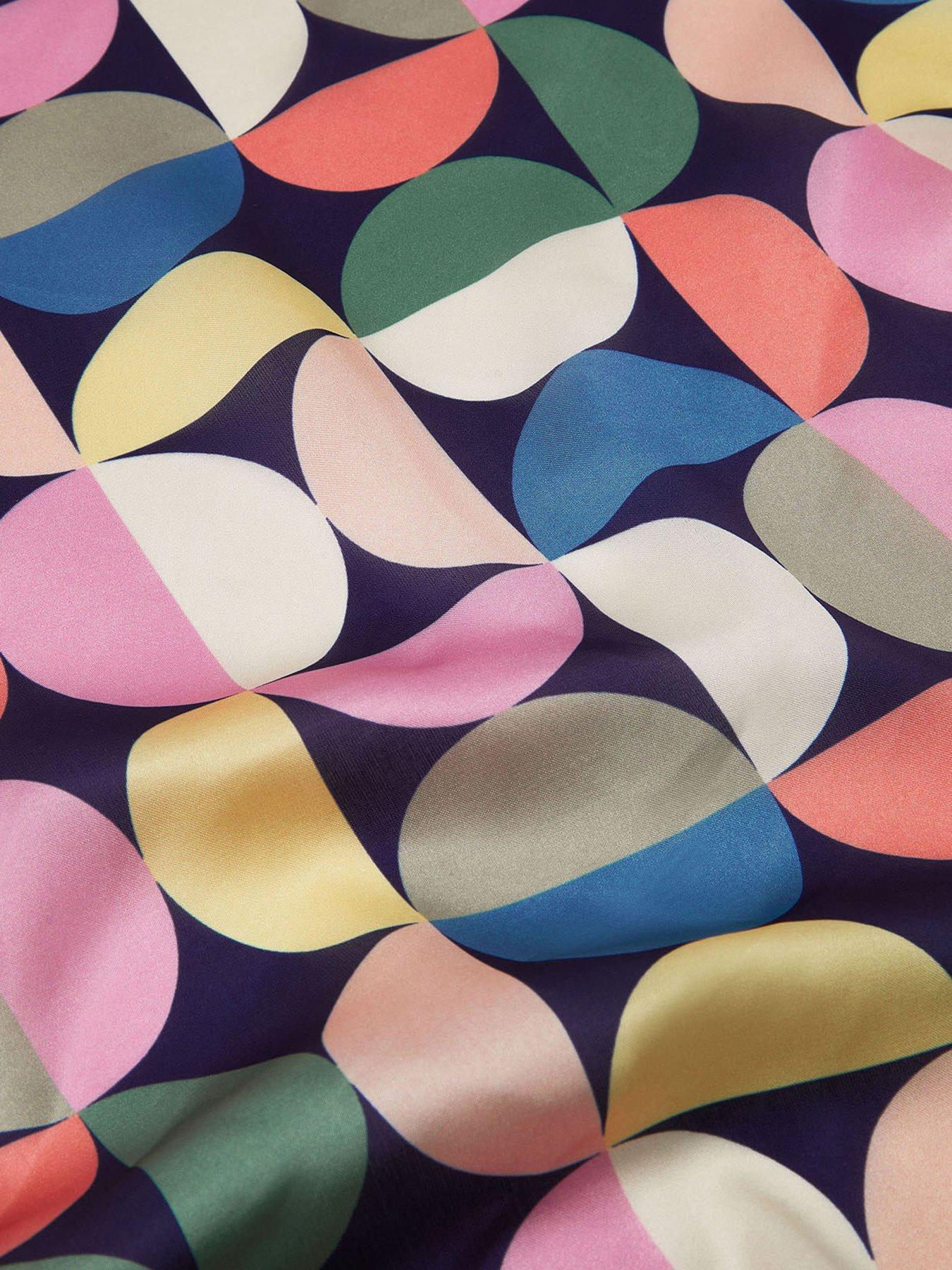  image of accessorize-retro-spot-square-satin-scarf