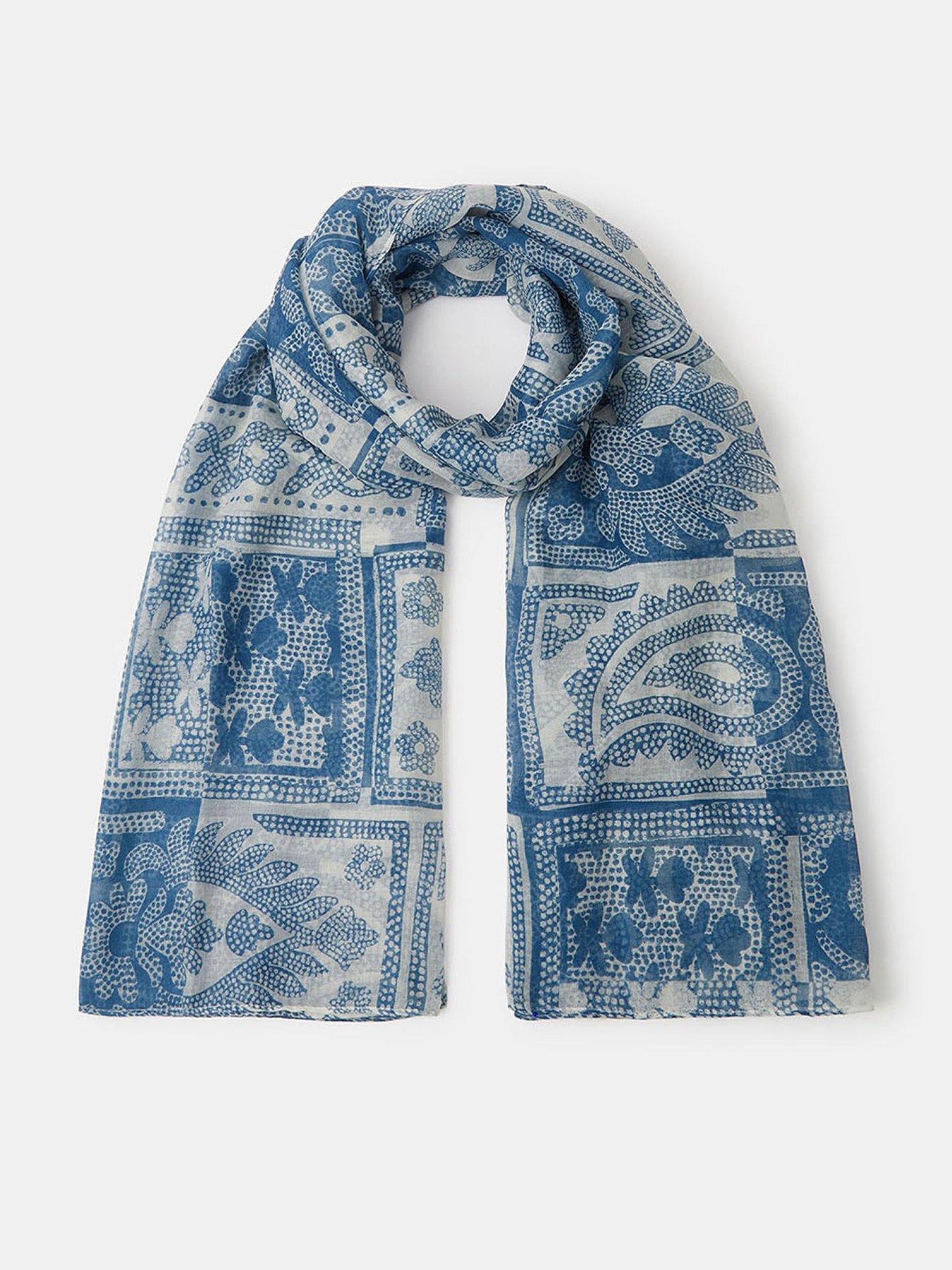Accessorize Lightweight Dotty Paisley Print Scarf