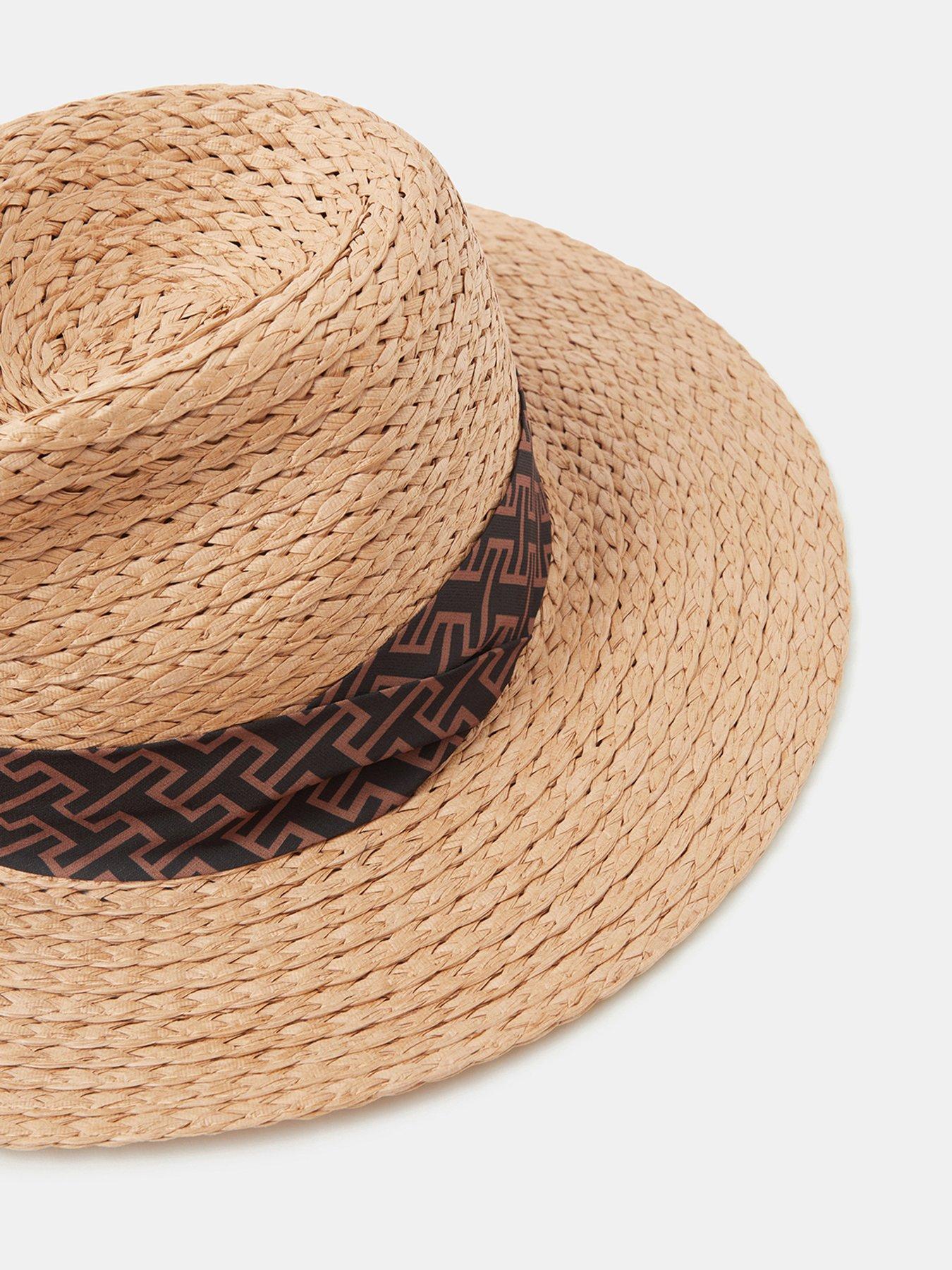 Image 4 of 4 of Accessorize Straw Fedora Hat