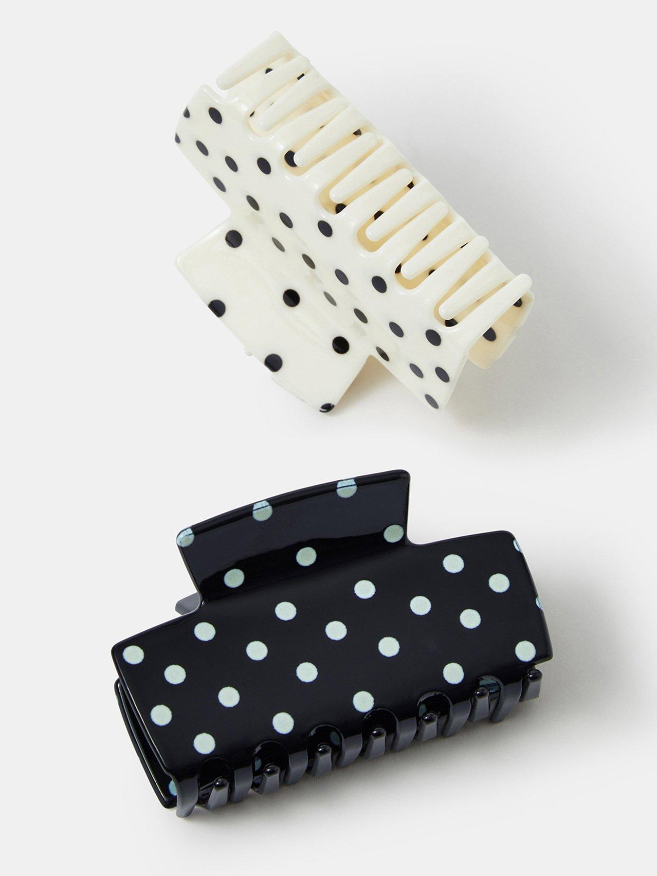 Image 3 of 3 of Accessorize 2-pack Polka Dot Claw Clips
