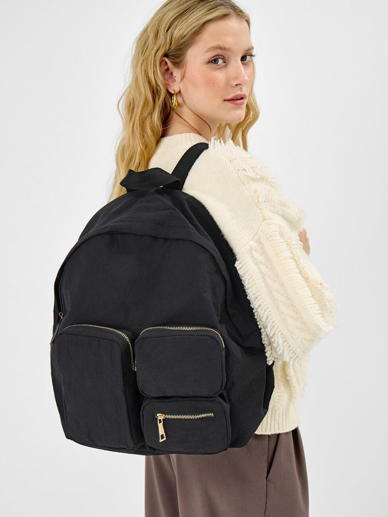  image of accessorize-multi-pocket-nylon-backpack