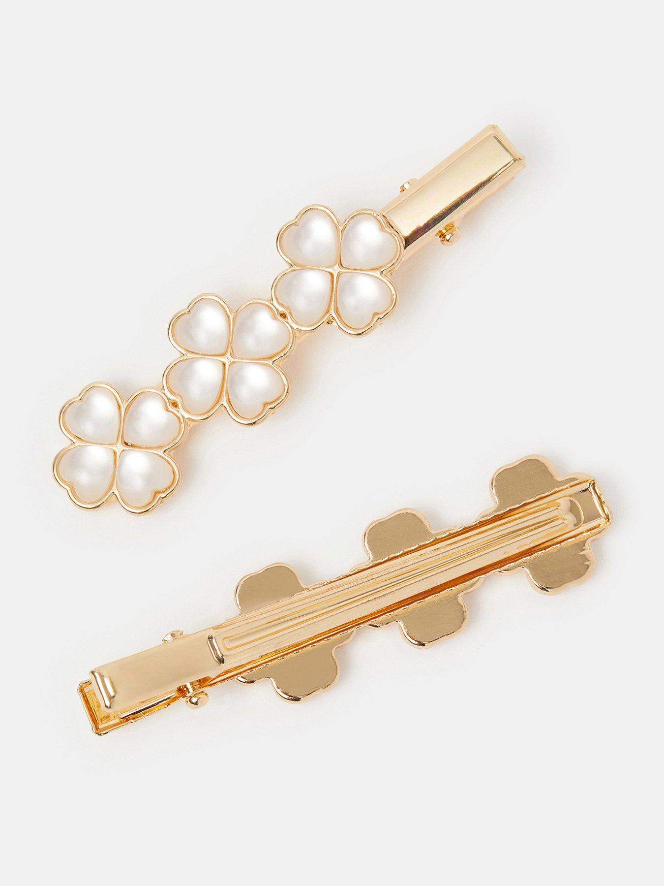 Image 3 of 3 of Accessorize 2-pack Lucky Clover Hair Clips