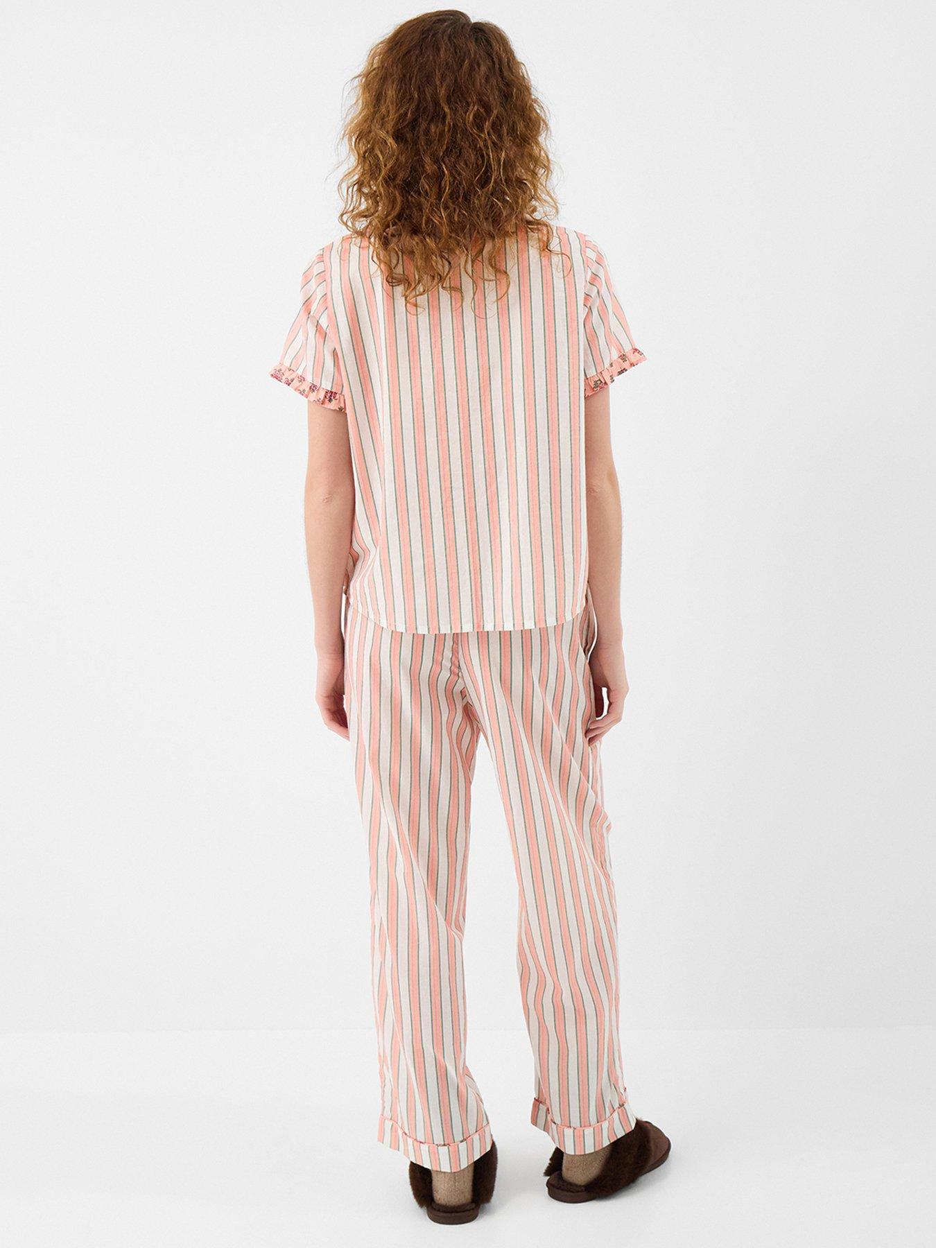 Image 2 of 4 of Accessorize Floral Stripe Long Pyjamas Set