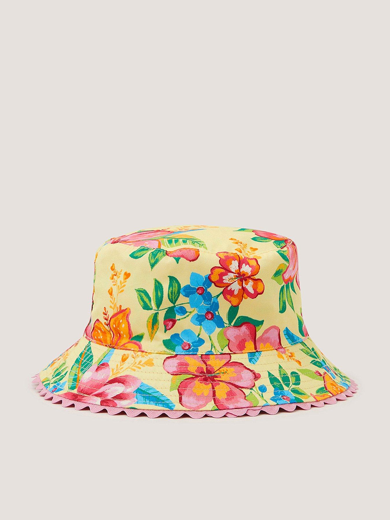Image 1 of 3 of Monsoon Baby Girls Tropical Bucket Hat - Yellow