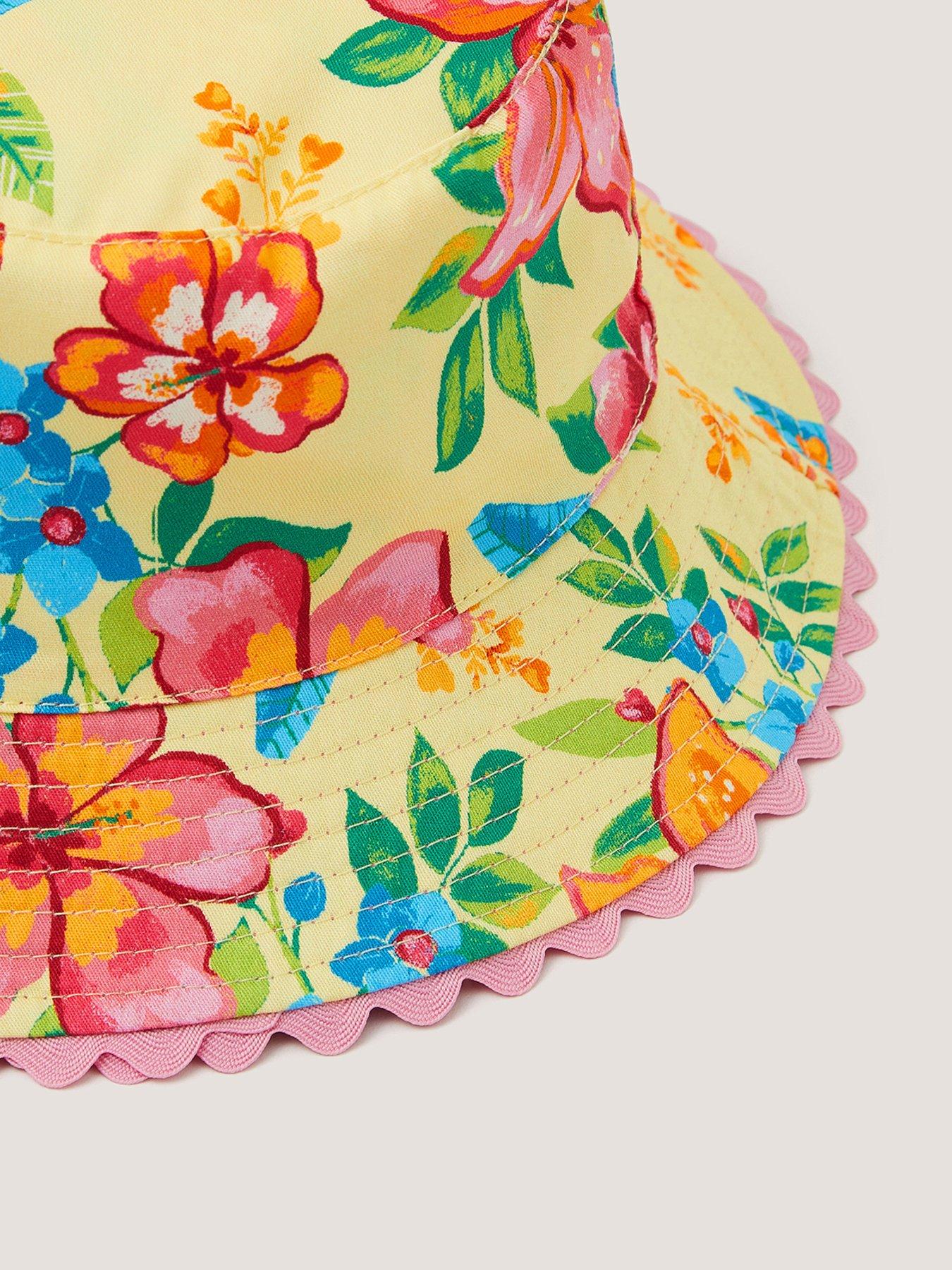Image 3 of 3 of Monsoon Baby Girls Tropical Bucket Hat - Yellow