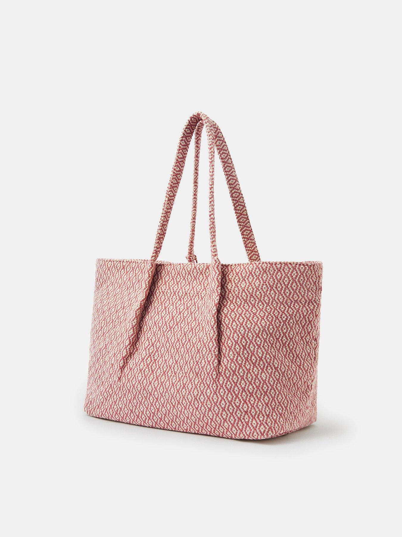 image of accessorize-woven-aztec-shopper-bag