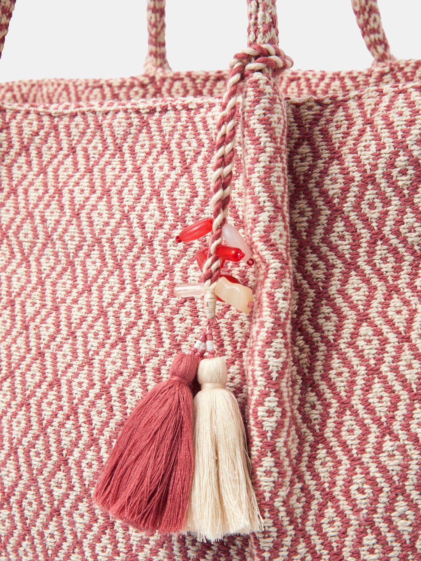  image of accessorize-woven-aztec-shopper-bag