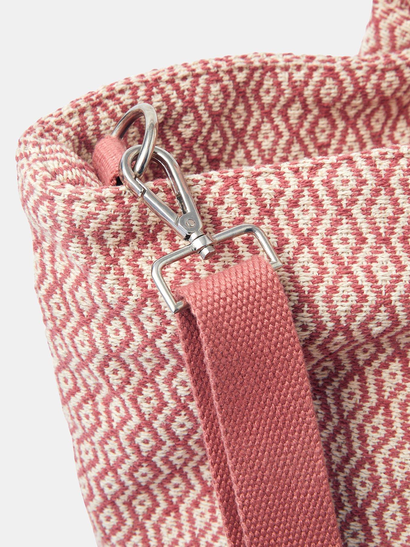  image of accessorize-woven-aztec-shopper-bag