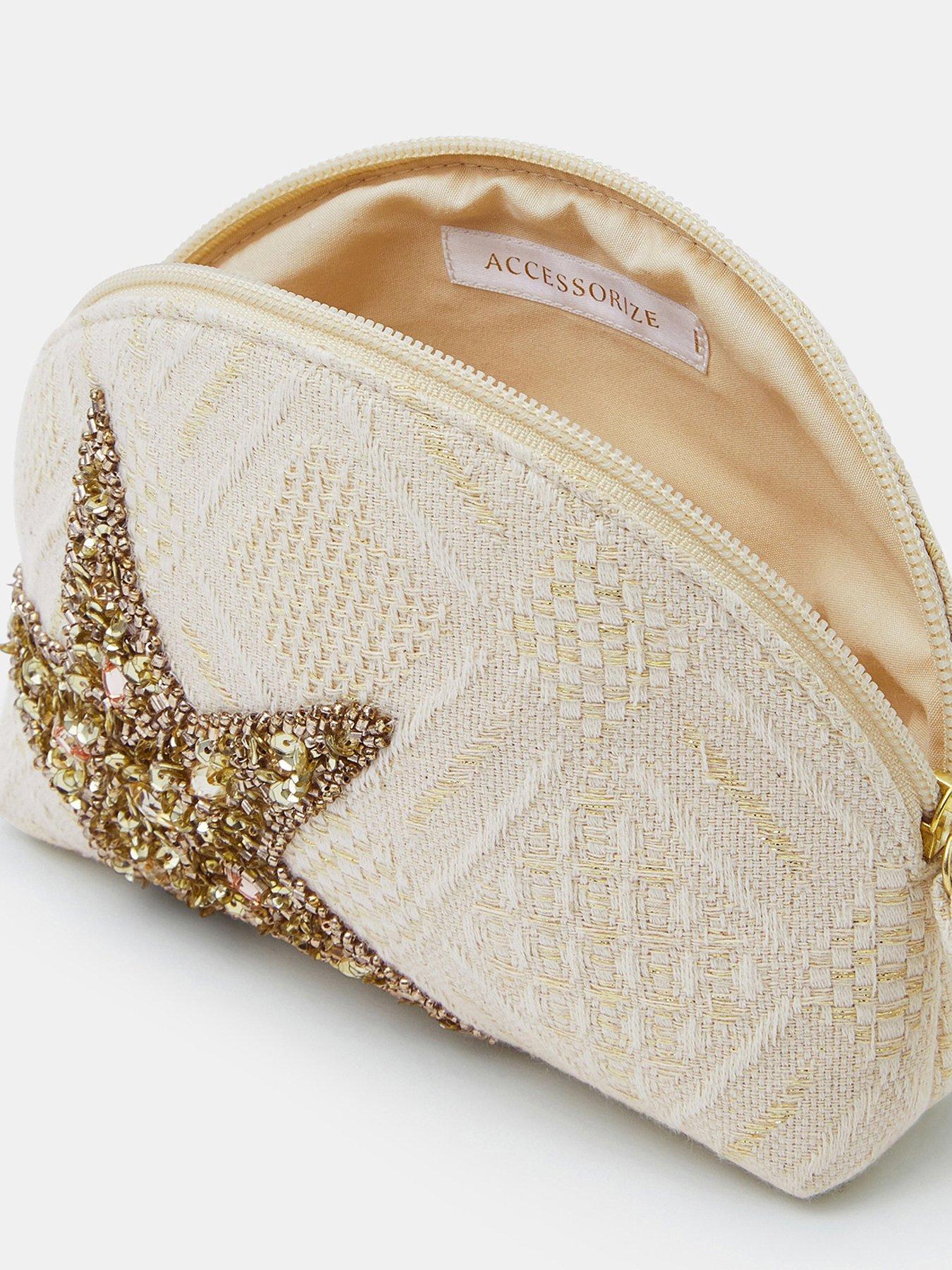  image of accessorize-embellished-starfish-make-up-bag