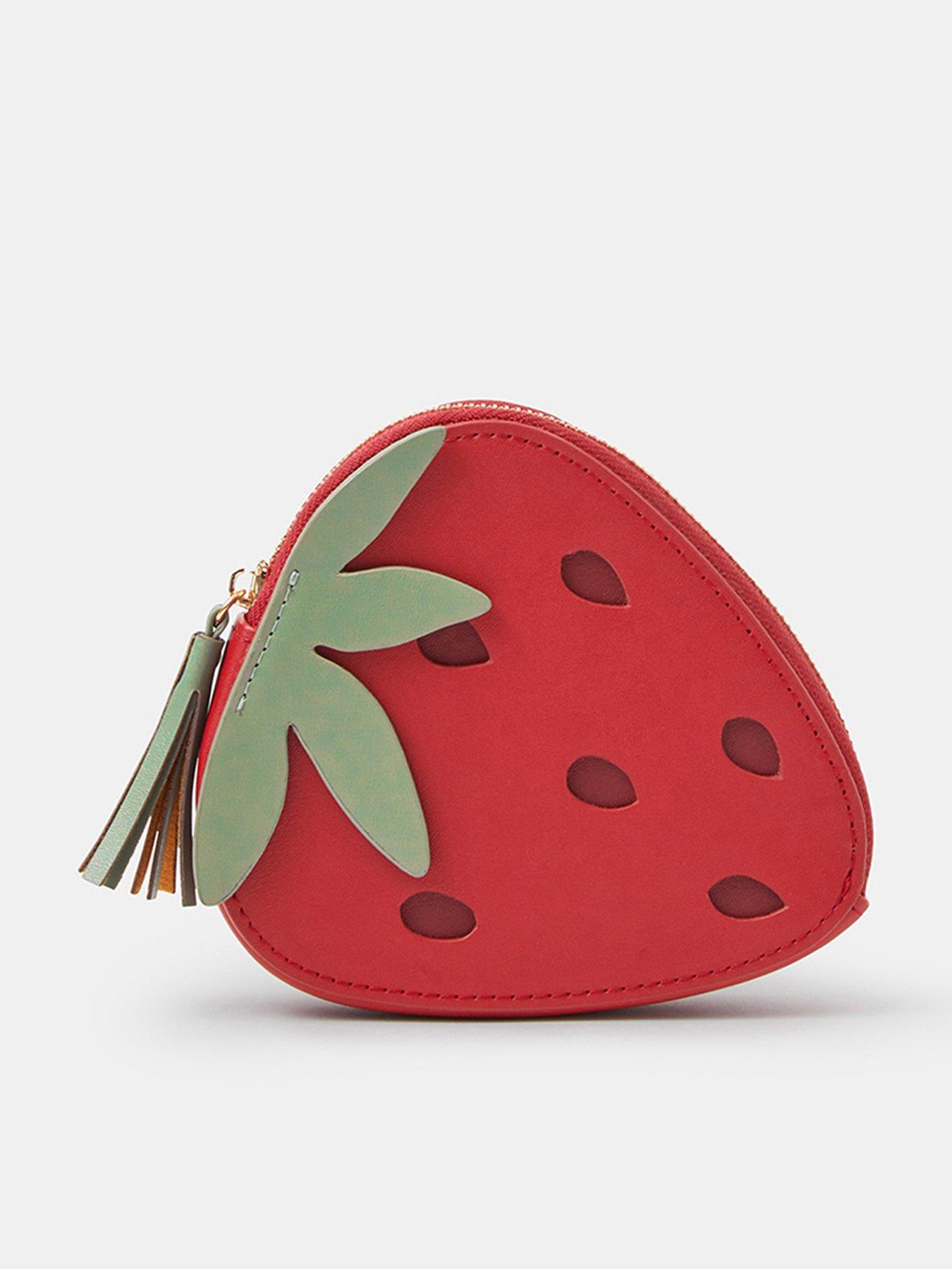front image of accessorize-strawberry-coin-purse