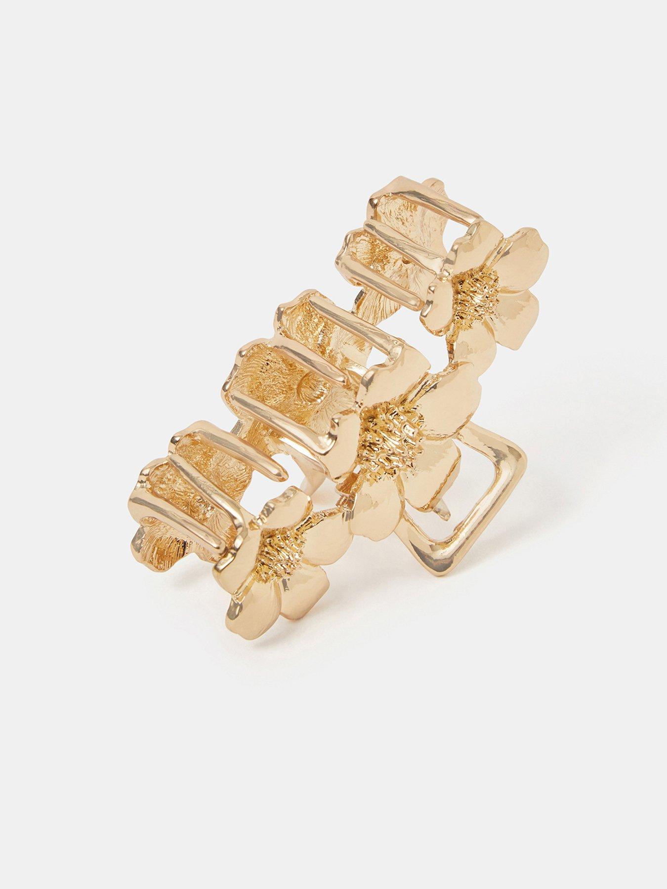  image of accessorize-floral-metal-claw-clip