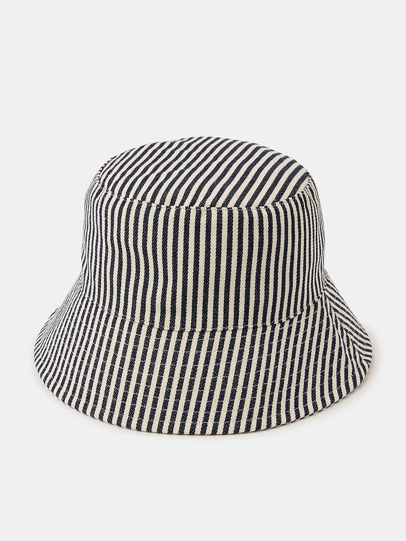 Accessorize Stripe Cotton Bucket Hat
