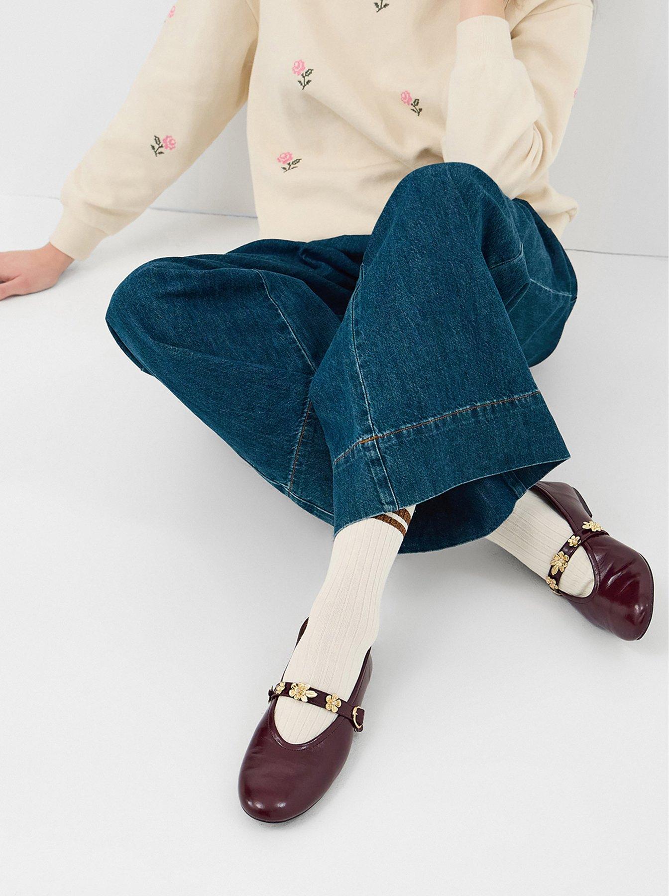  image of accessorize-flower-mary-jane-ballet-flats