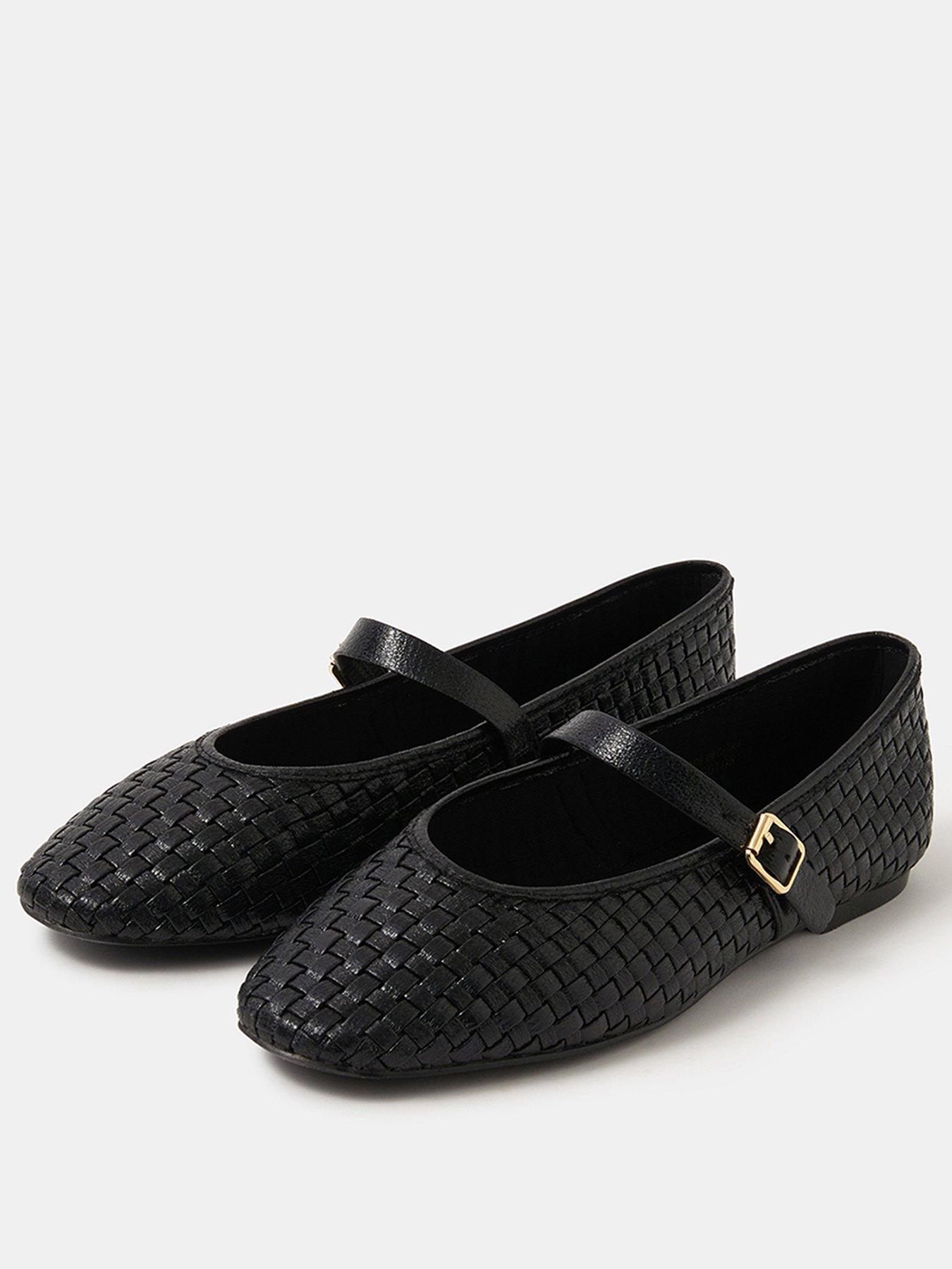 Image 2 of 4 of Accessorize Woven Mary Jane Ballet Flats